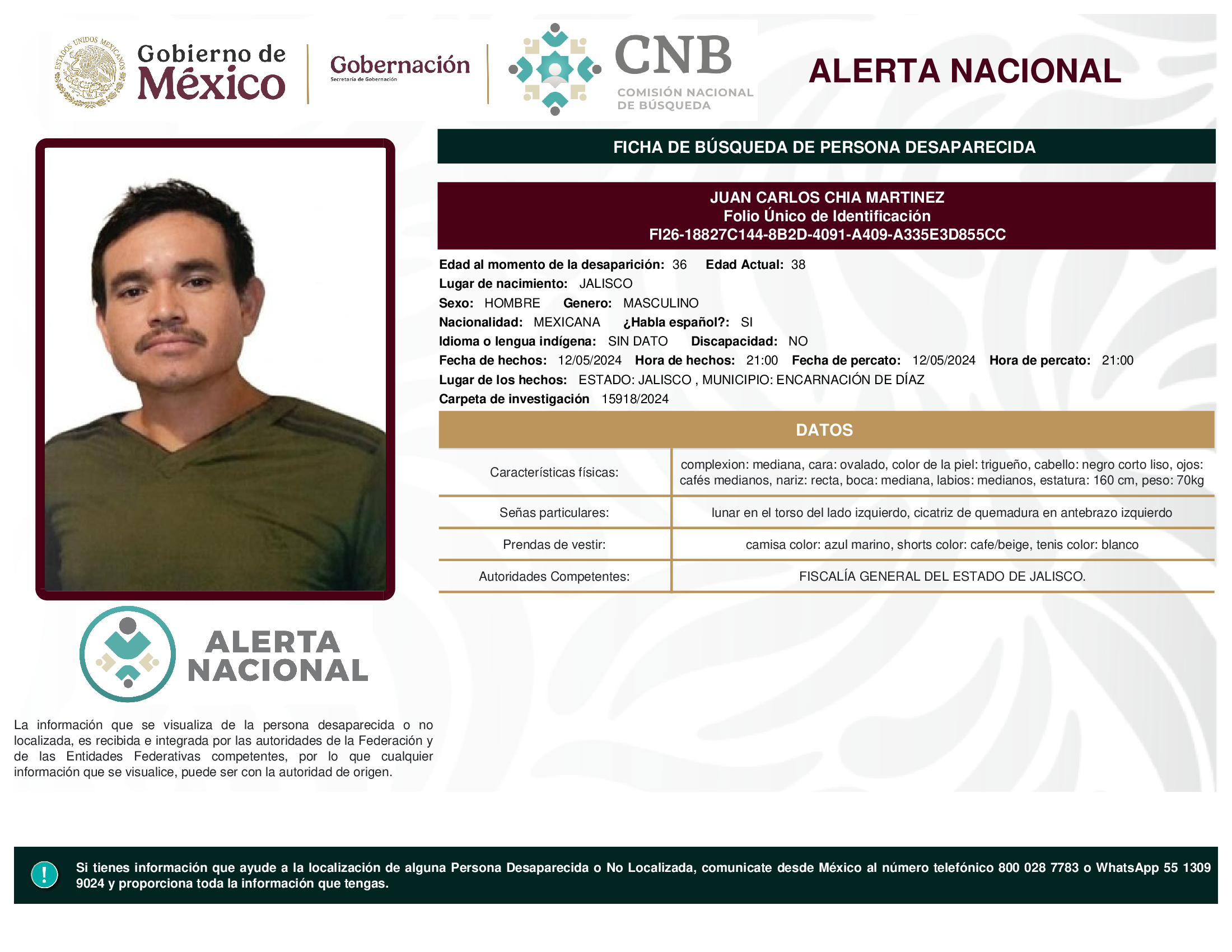 JUAN CARLOS CHIA MARTINEZ