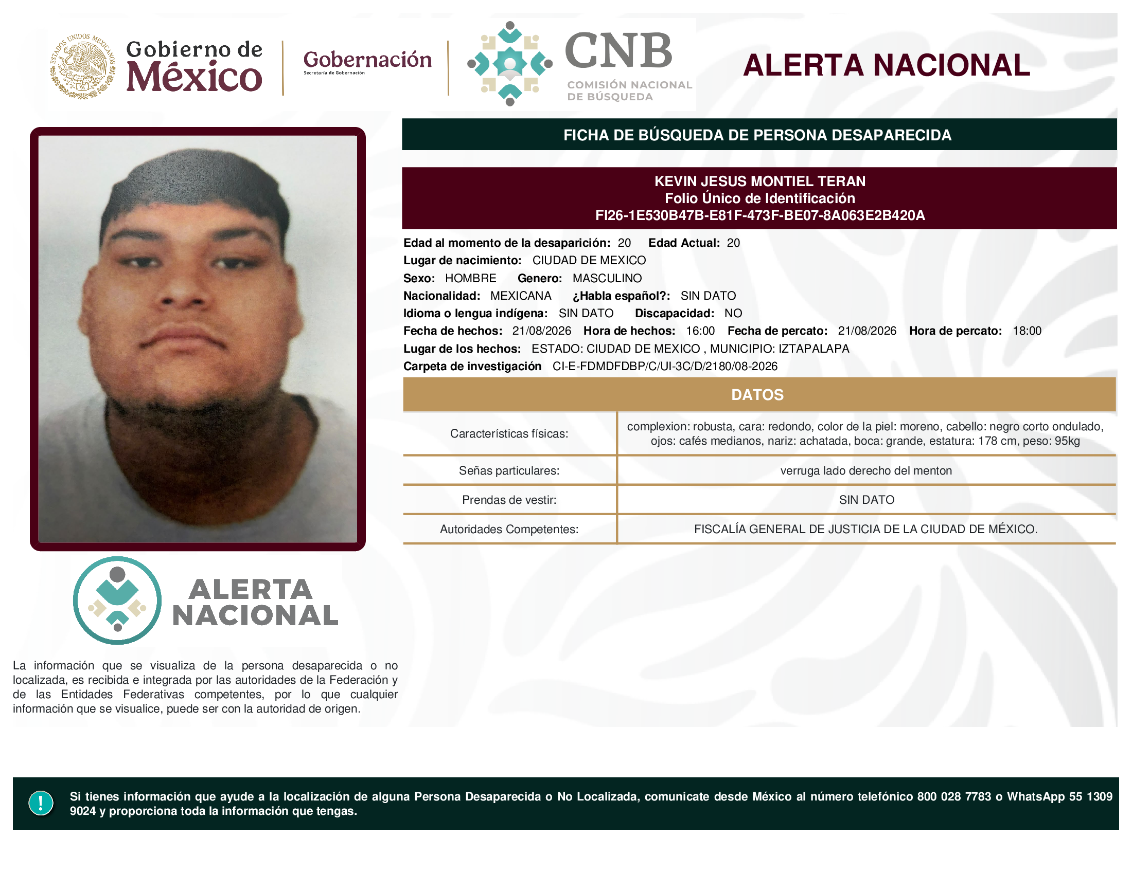 KEVIN JESUS MONTIEL TERAN