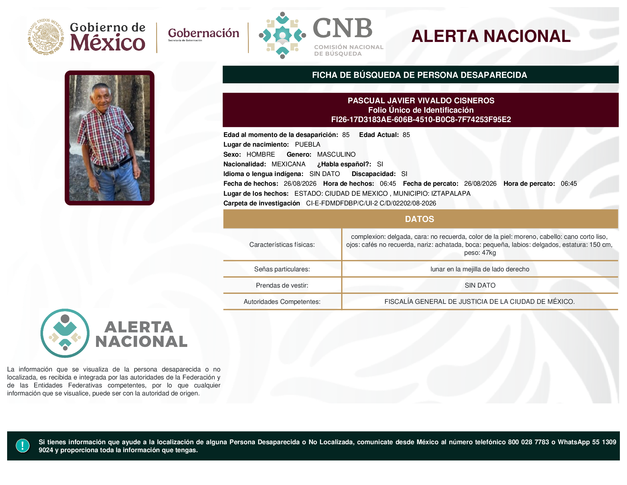 PASCUAL JAVIER VIVALDO CISNEROS