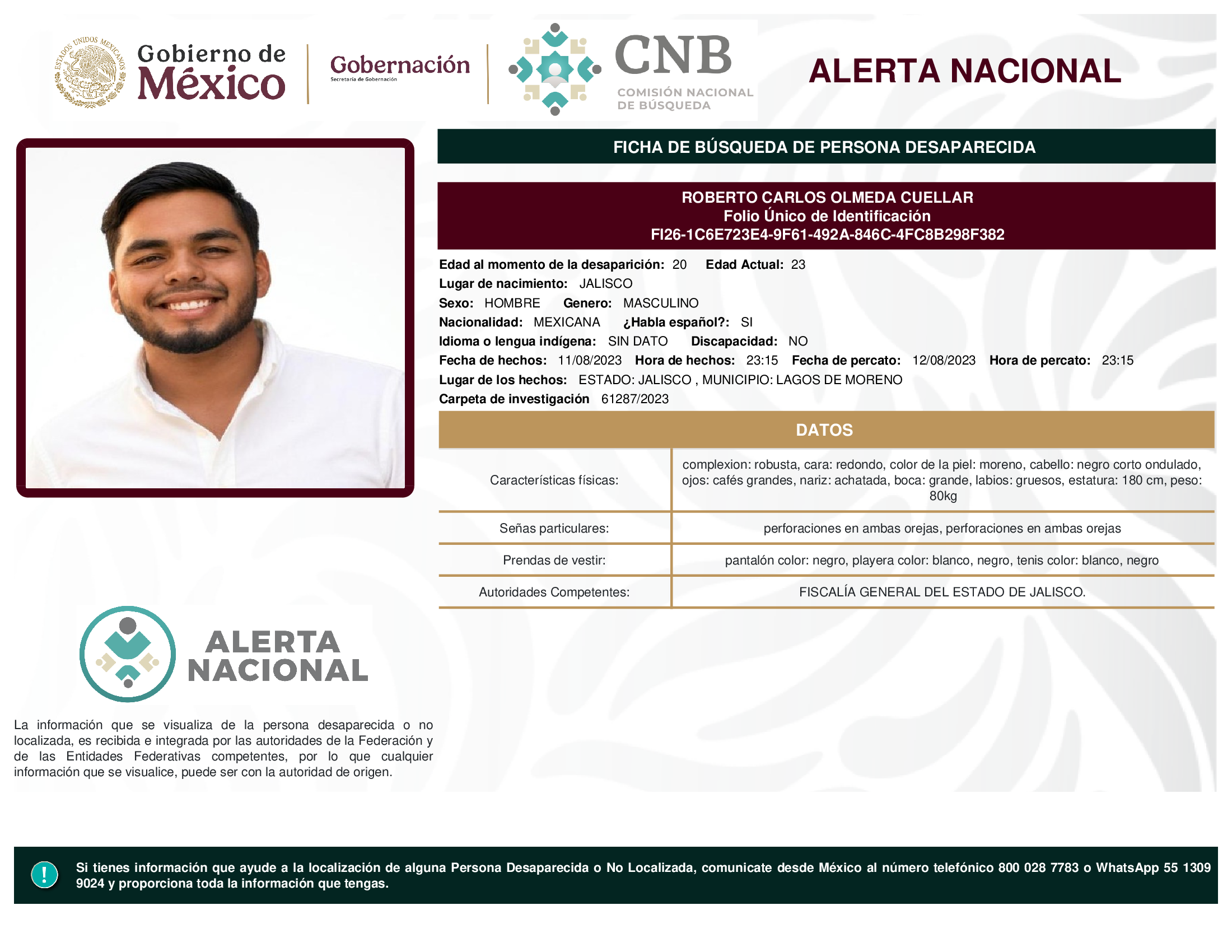 ROBERTO CARLOS OLMEDA CUELLAR