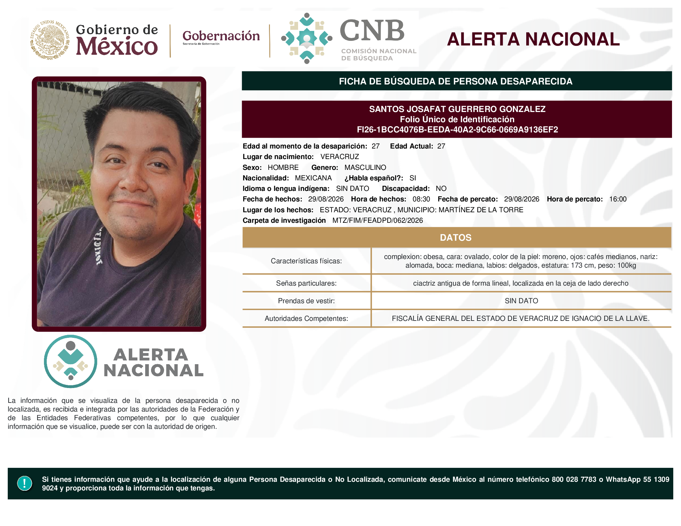 SANTOS JOSAFAT GUERRERO GONZALEZ