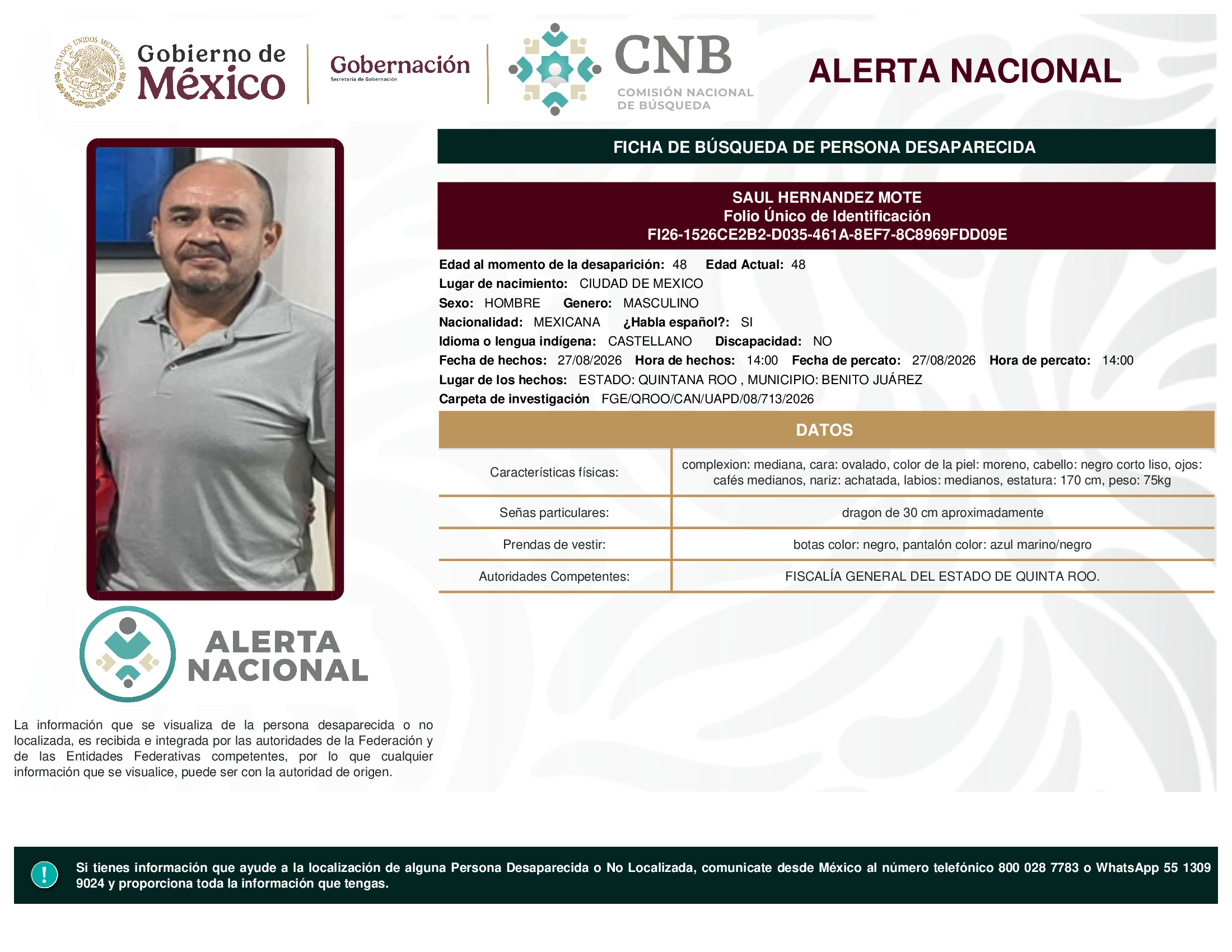 SAUL HERNANDEZ MOTE