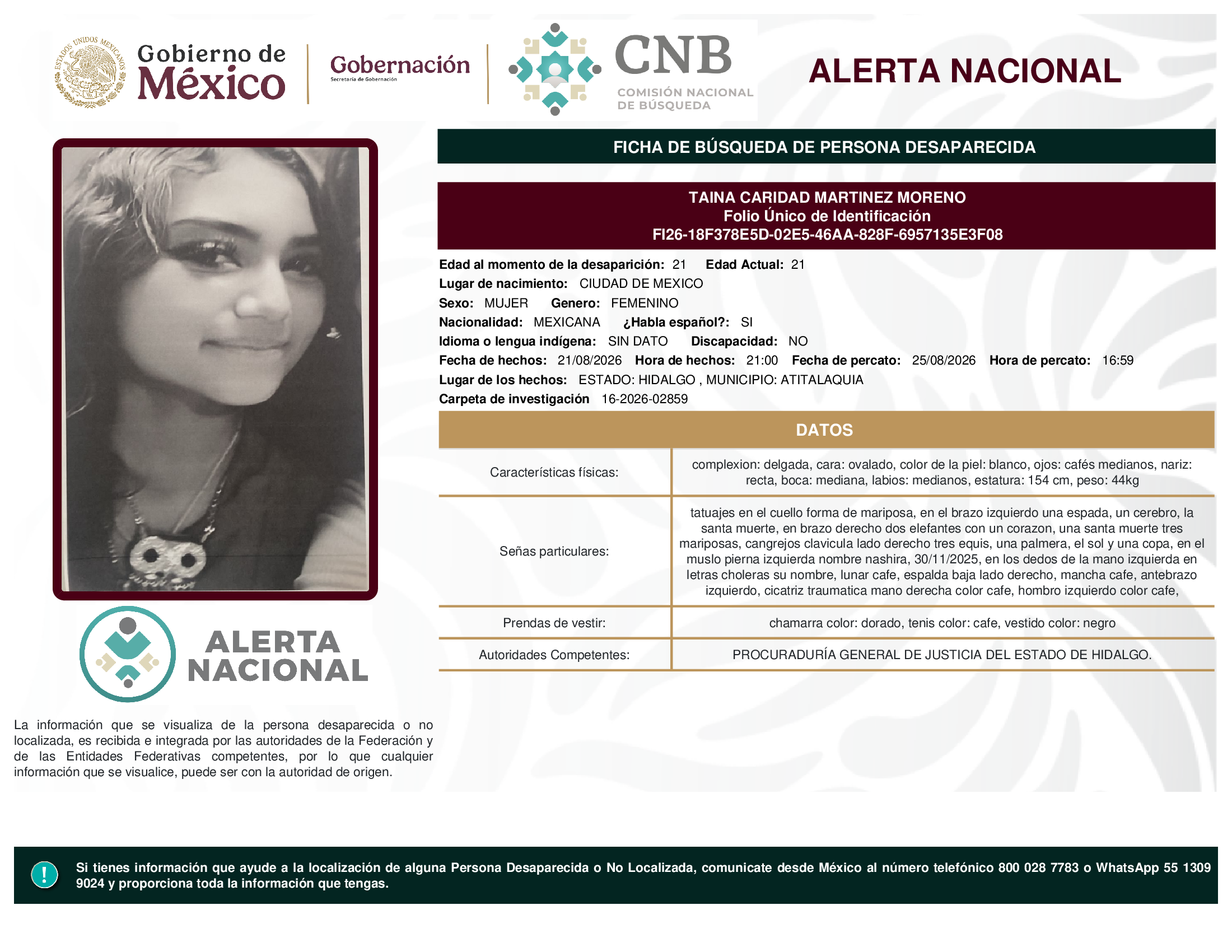 TAINA CARIDAD MARTINEZ MORENO