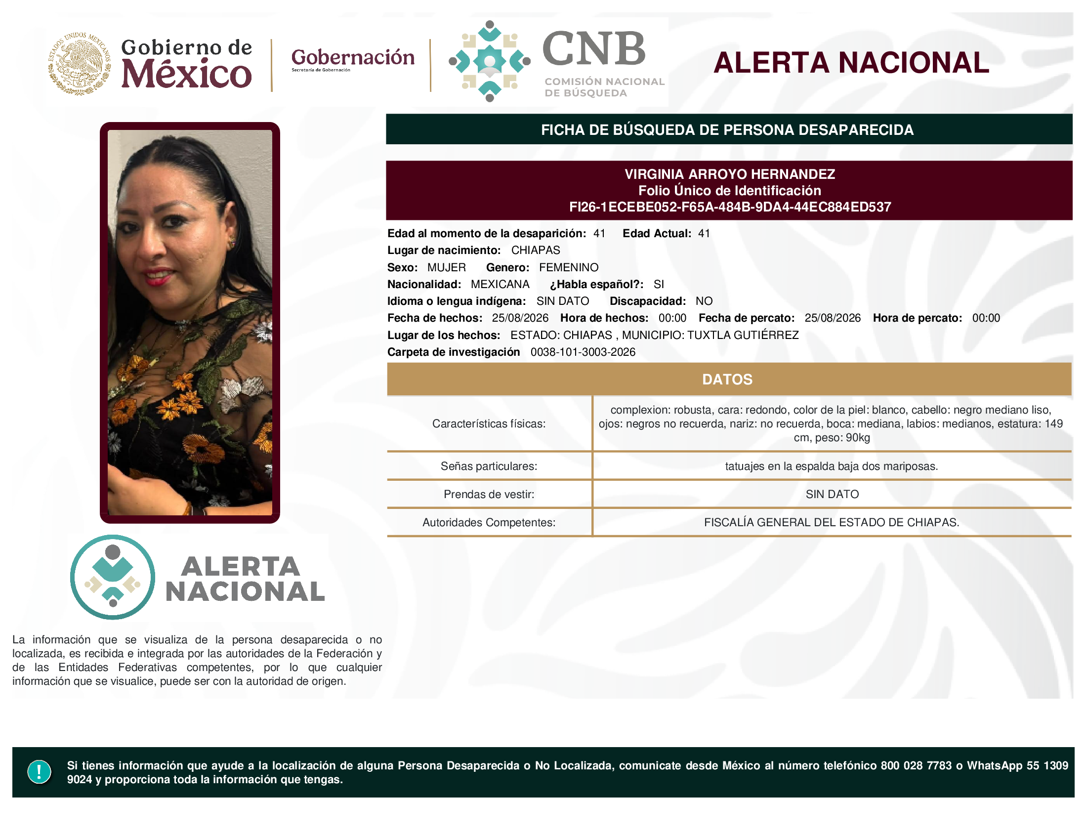 VIRGINIA ARROYO HERNANDEZ