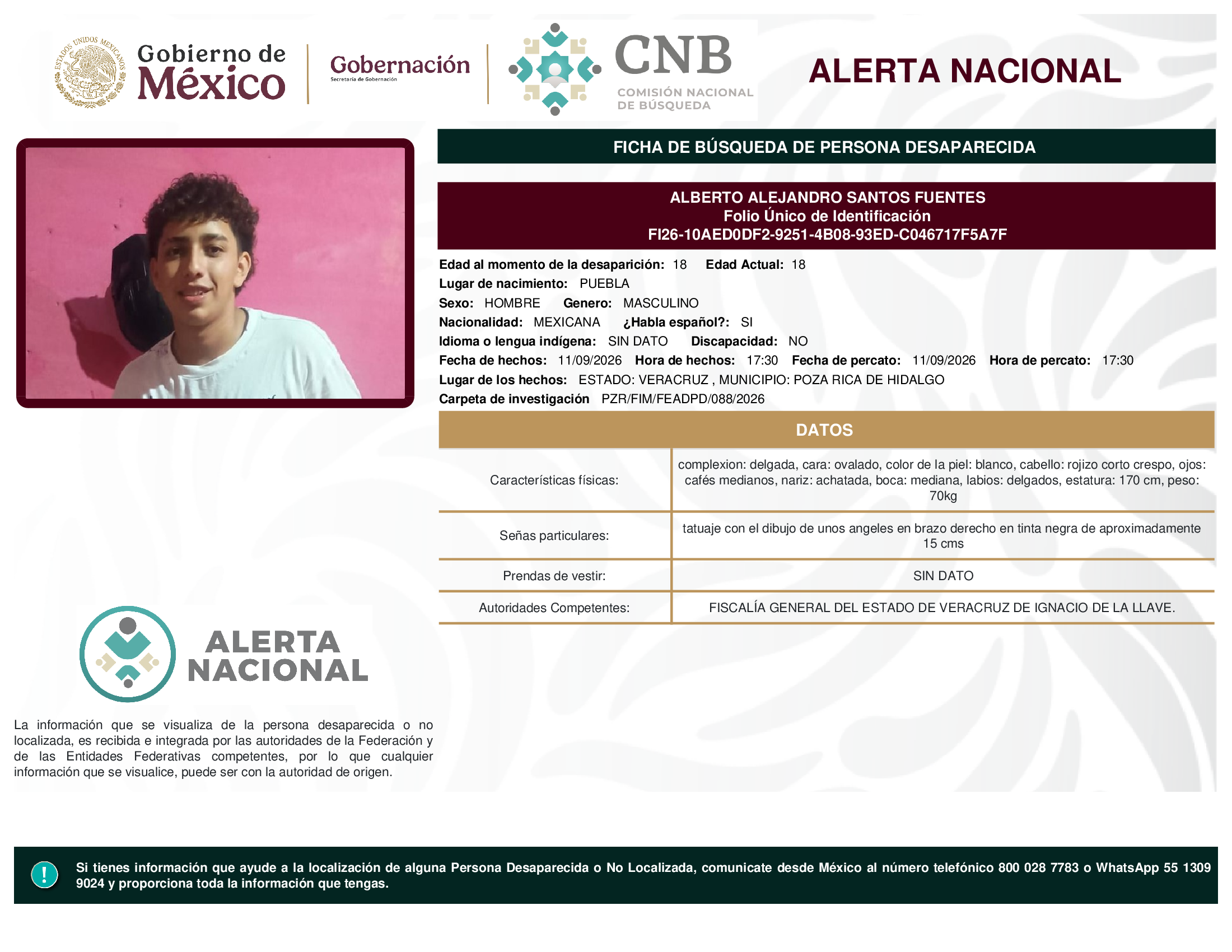 ALBERTO ALEJANDRO SANTOS FUENTES