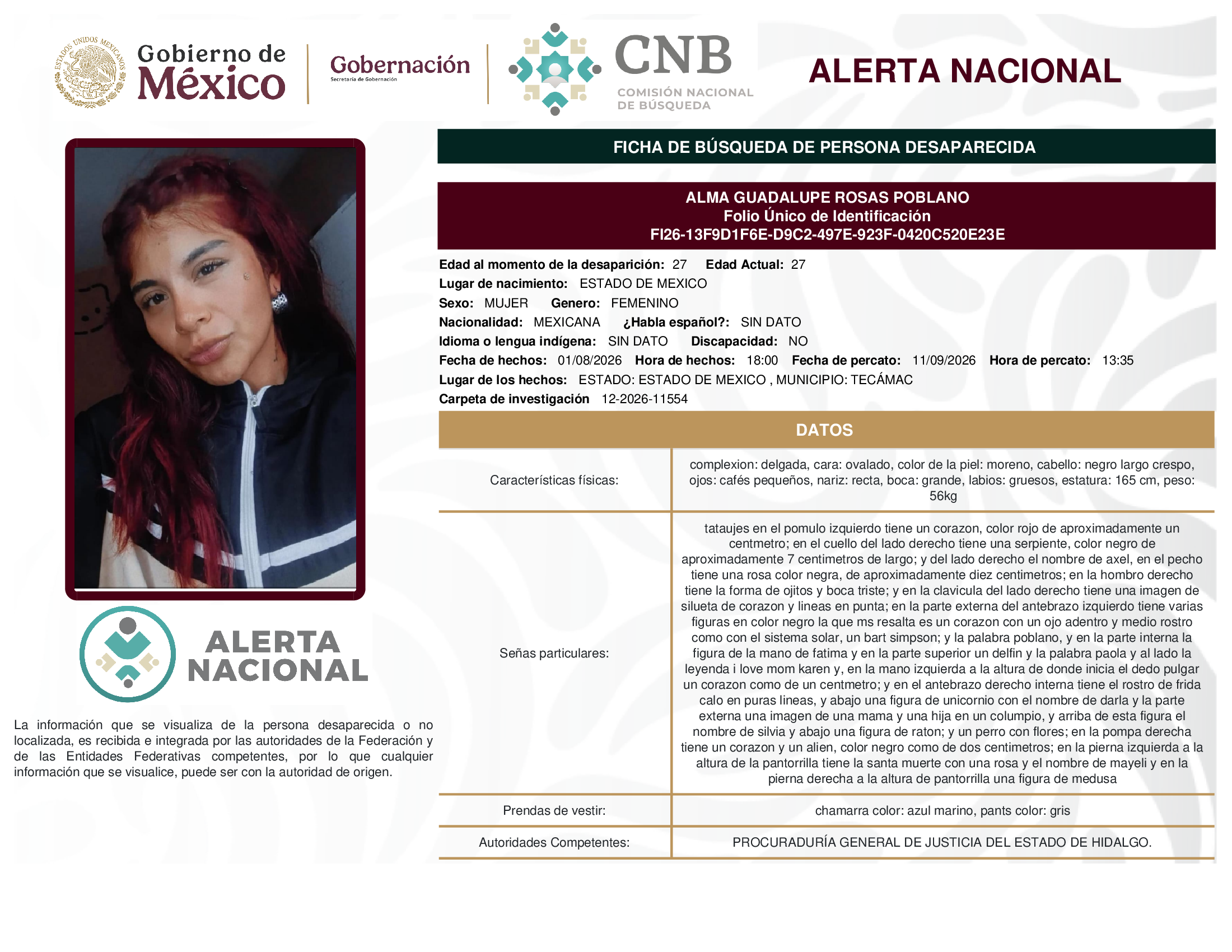 ALMA GUADALUPE ROSAS POBLANO