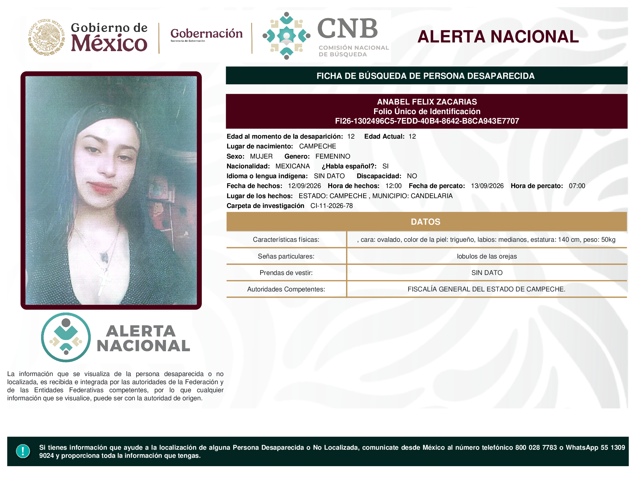ANABEL FELIX ZACARIAS