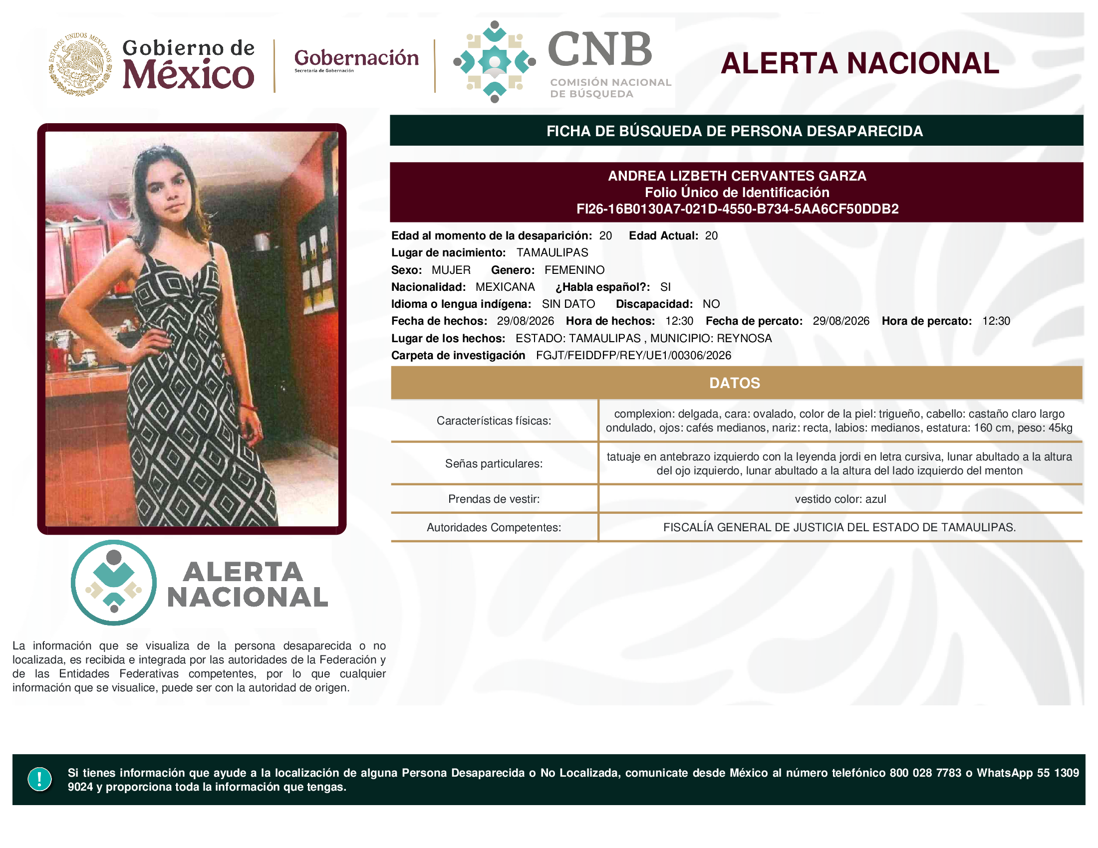ANDREA LIZBETH CERVANTES GARZA