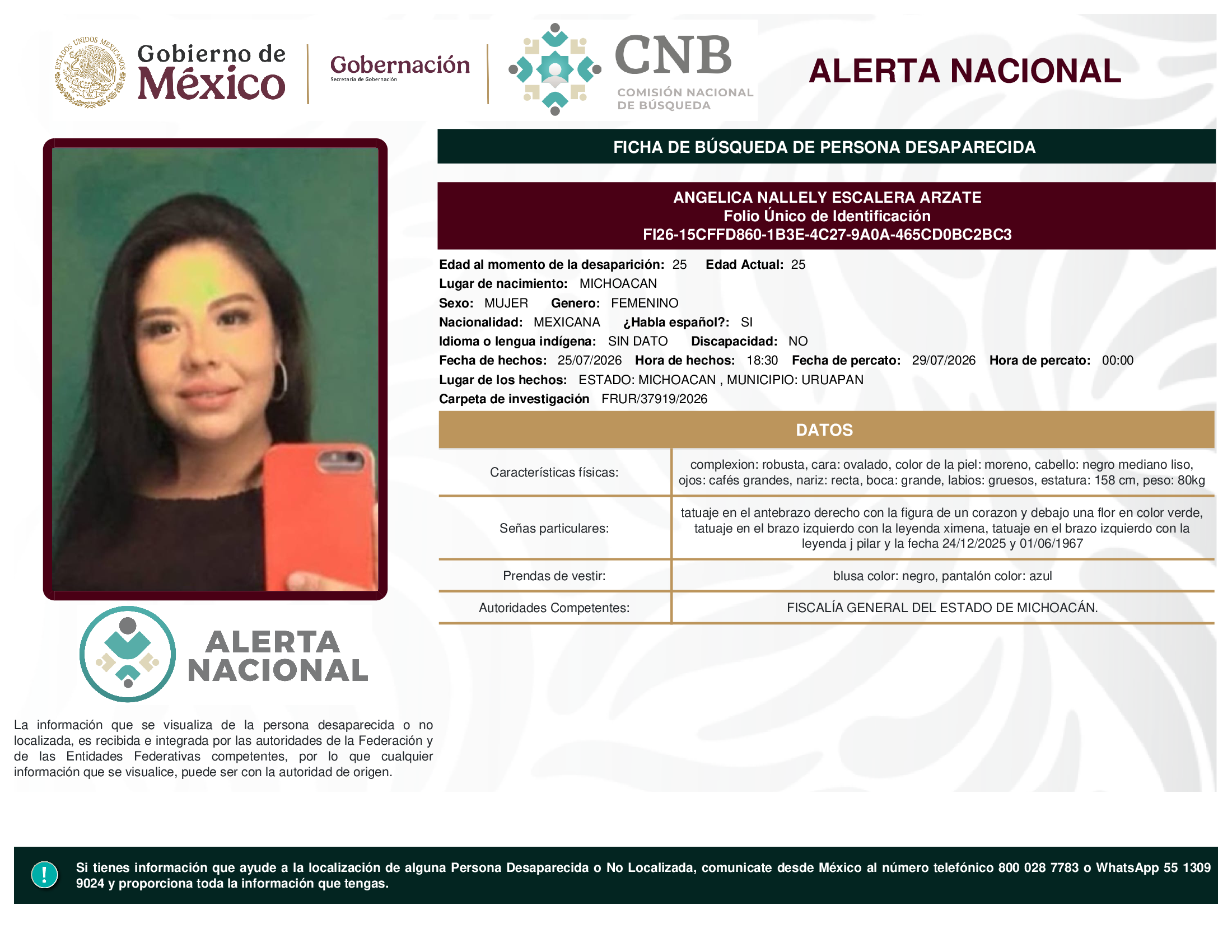 ANGELICA NALLELY ESCALERA ARZATE