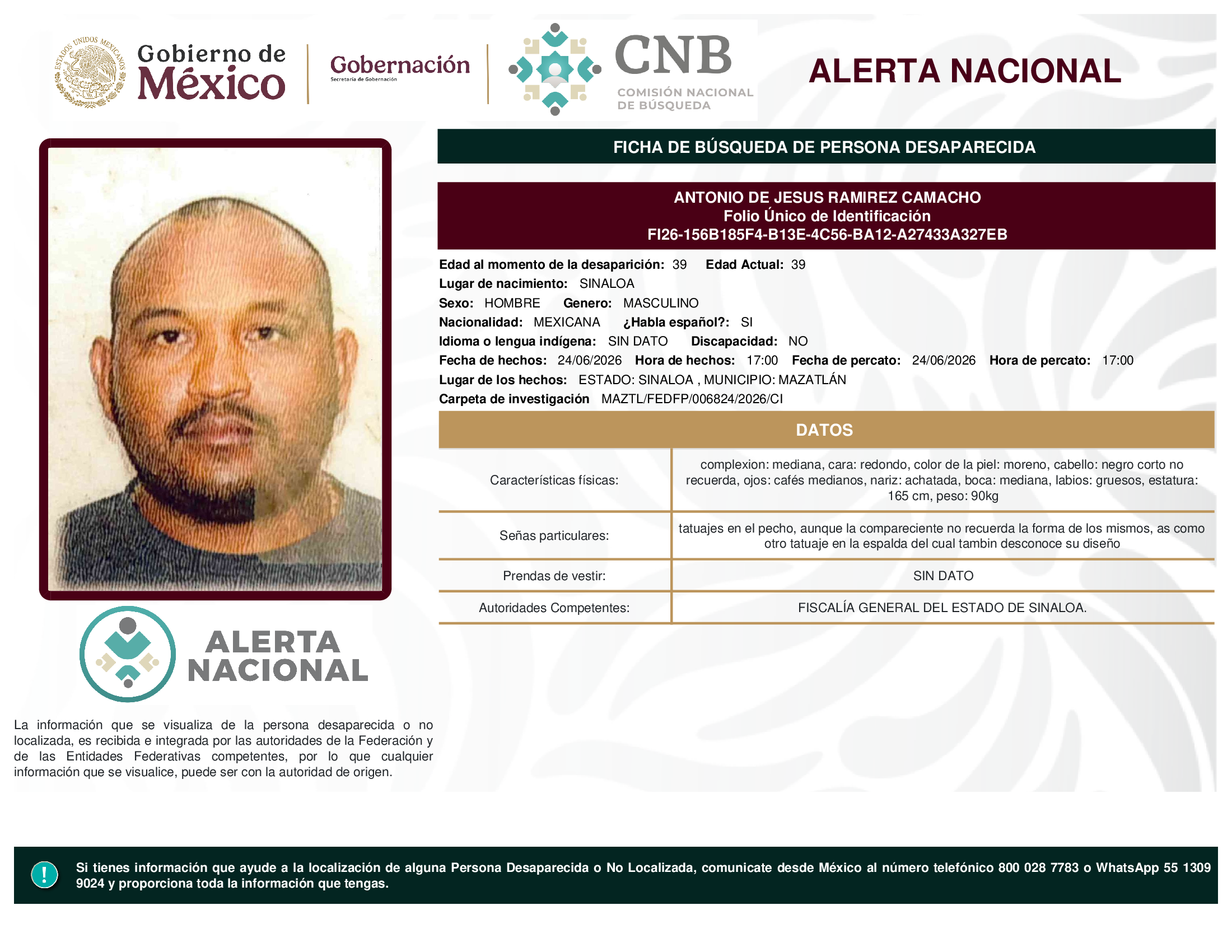 ANTONIO DE JESUS RAMIREZ CAMACHO