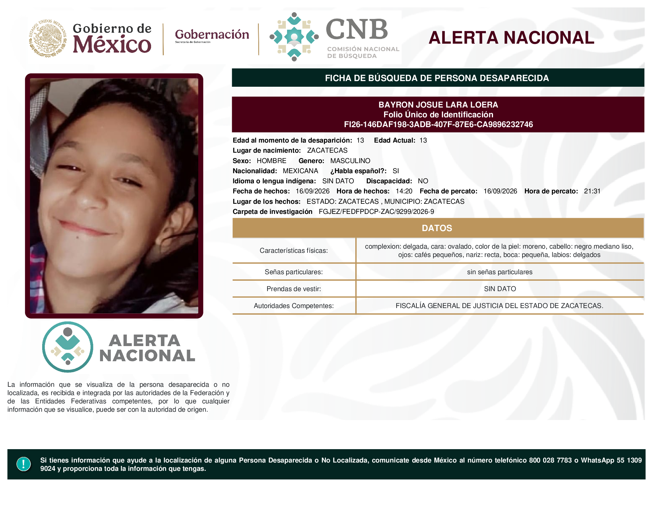 BAYRON JOSUE LARA LOERA