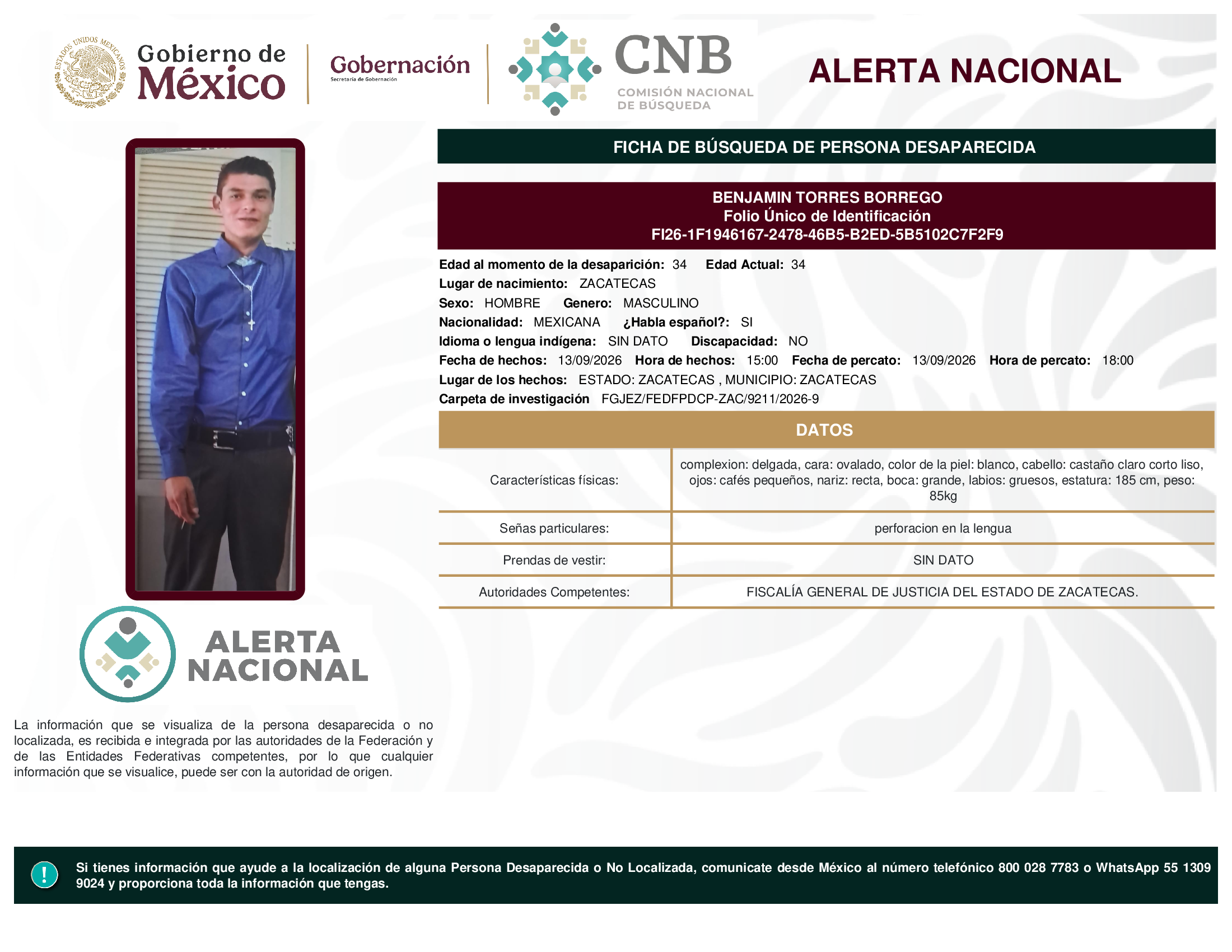 BENJAMIN TORRES BORREGO