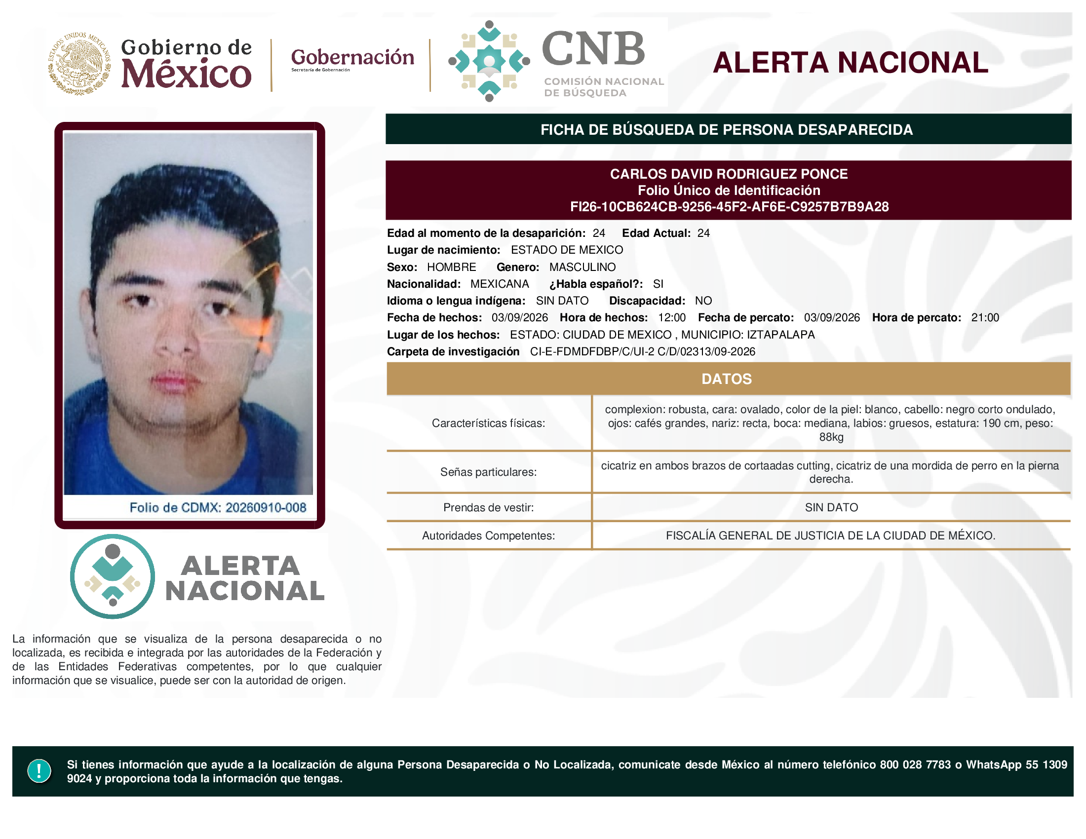 CARLOS DAVID RODRIGUEZ PONCE