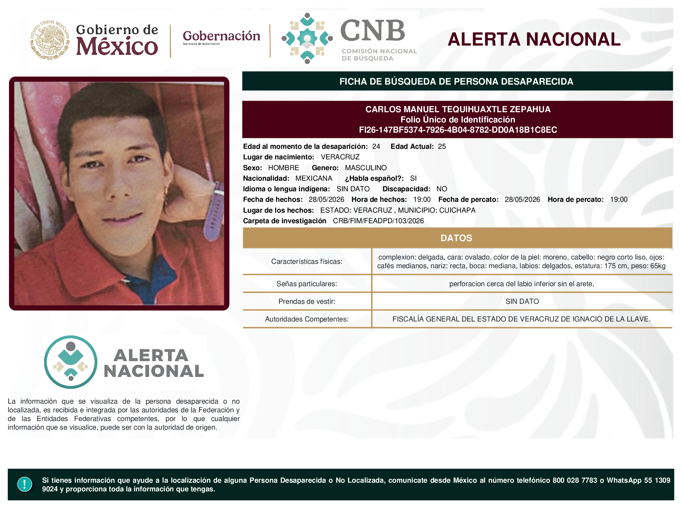 CARLOS MANUEL TEQUIHUAXTLE ZEPAHUA