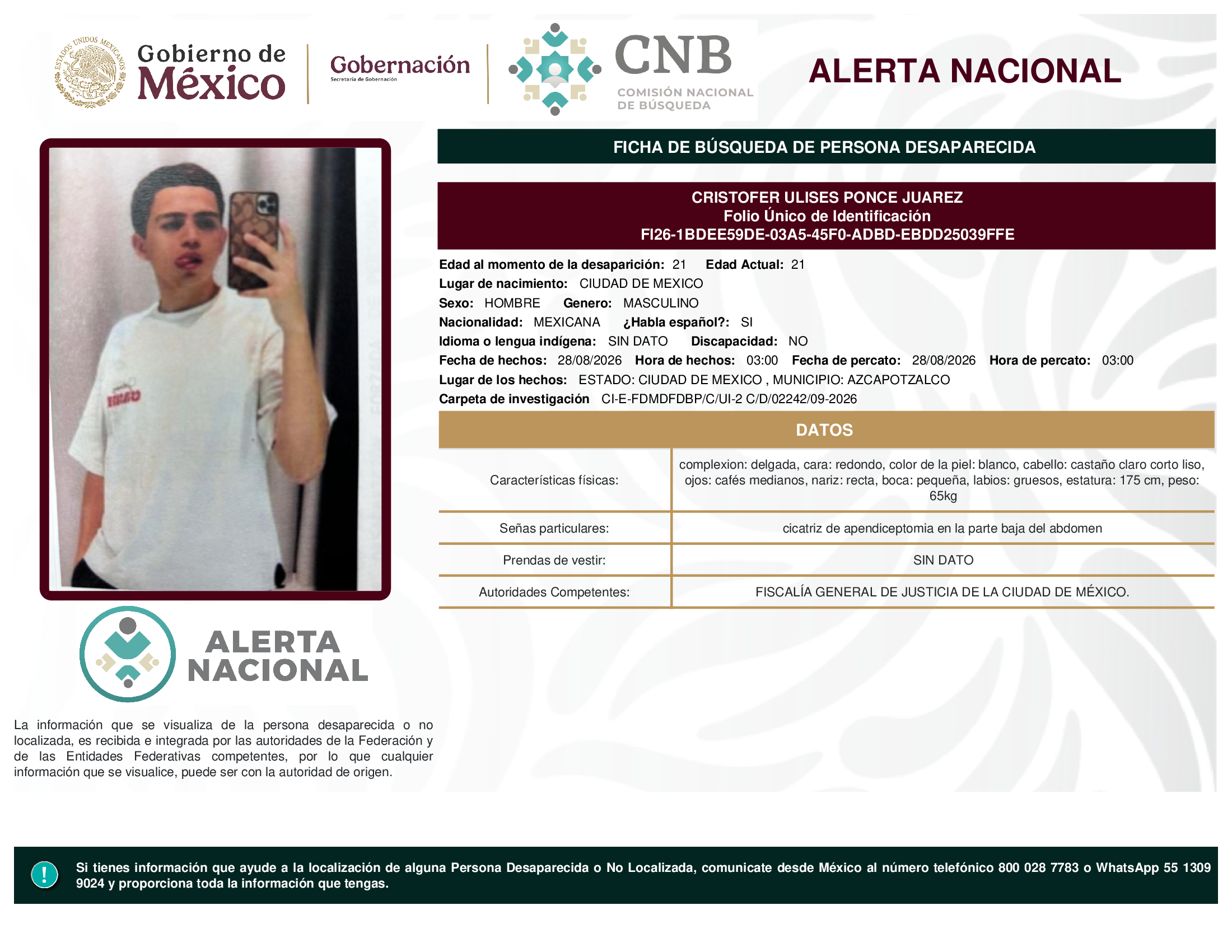 CRISTOFER ULISES PONCE JUAREZ