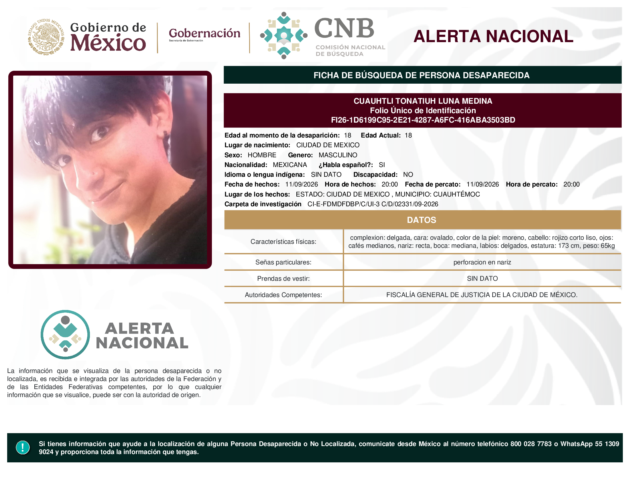 CUAUHTLI TONATIUH LUNA MEDINA