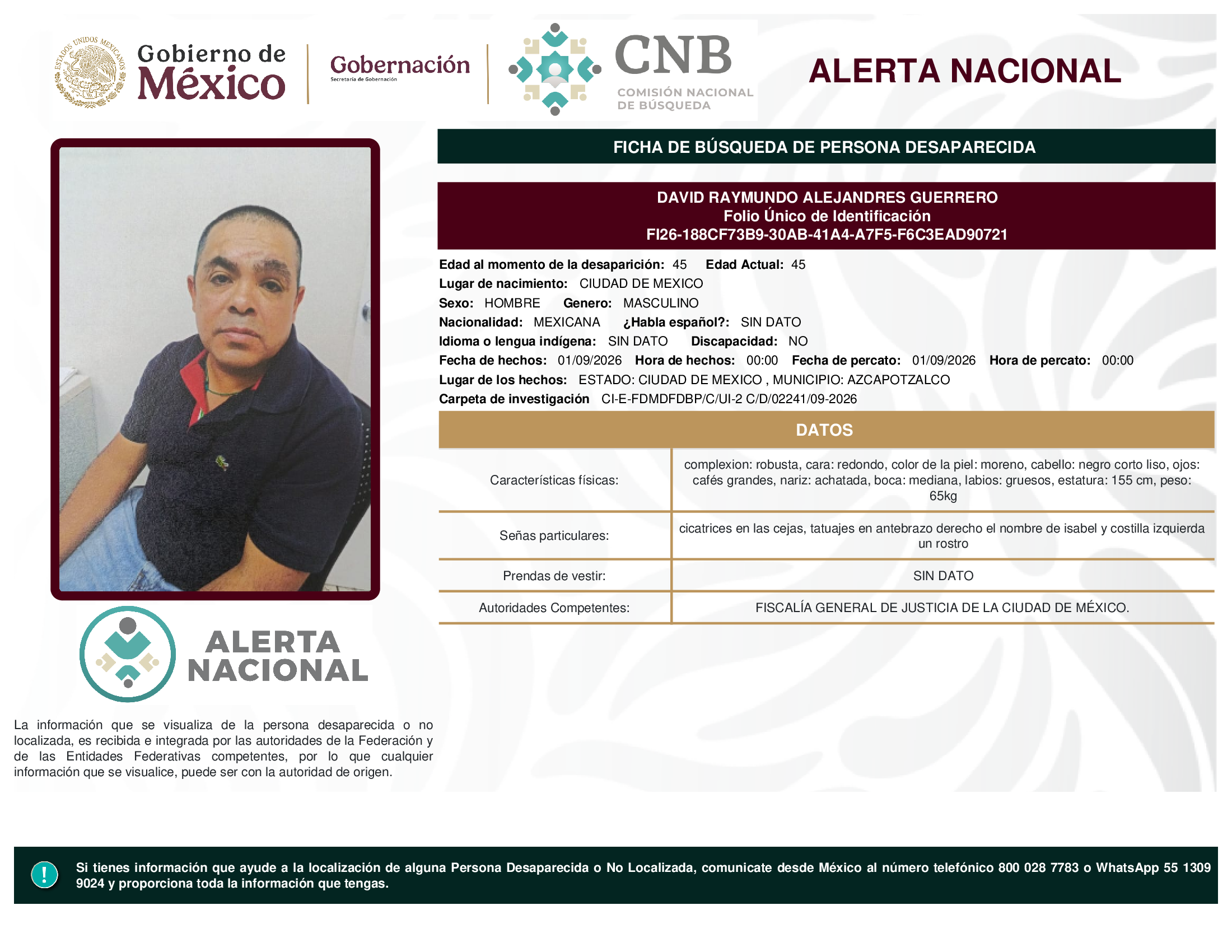 DAVID RAYMUNDO ALEJANDRES GUERRERO