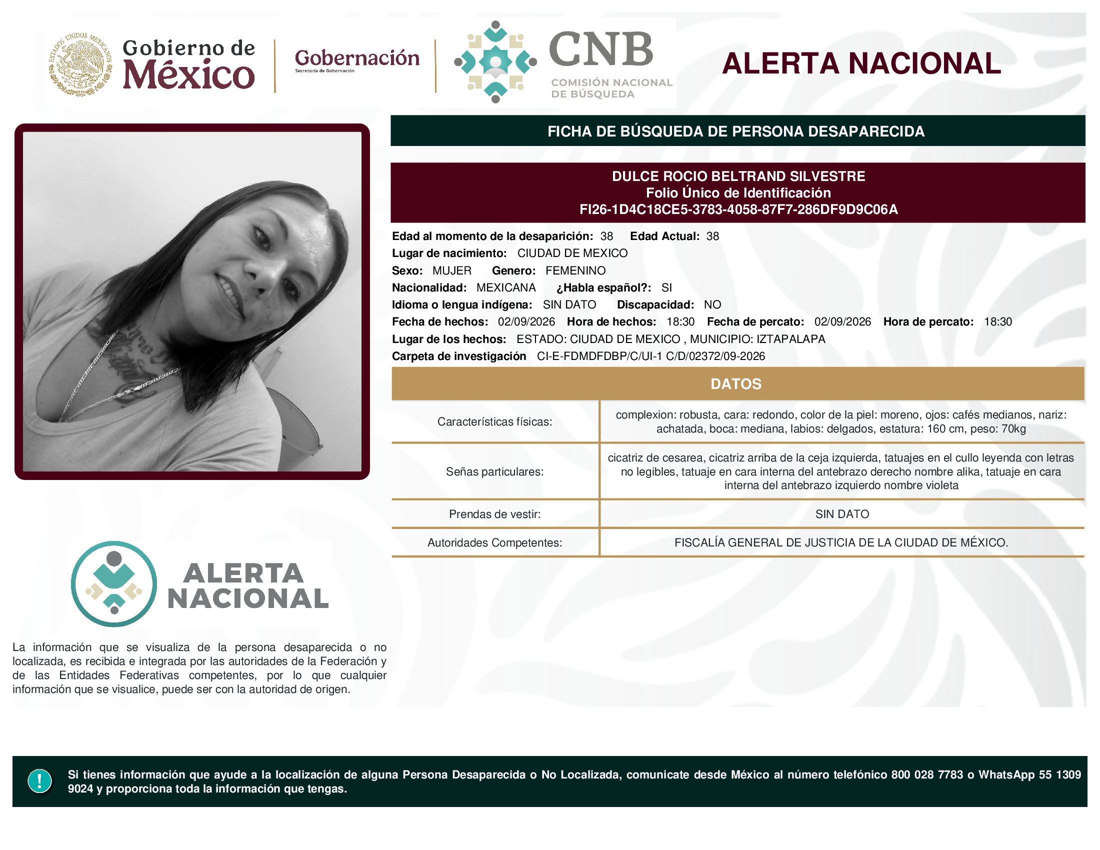 DULCE ROCIO BELTRAND SILVESTRE