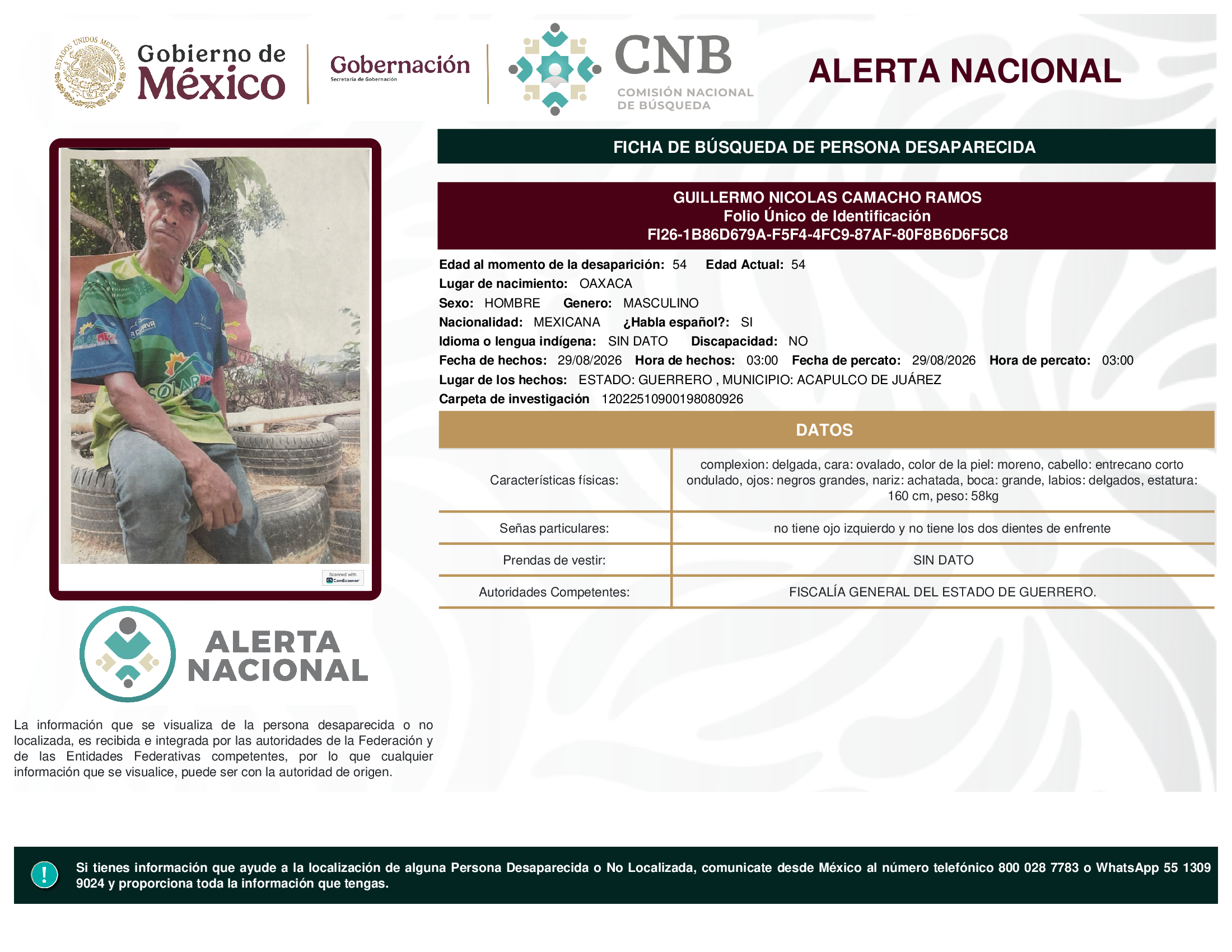 GUILLERMO NICOLAS CAMACHO RAMOS