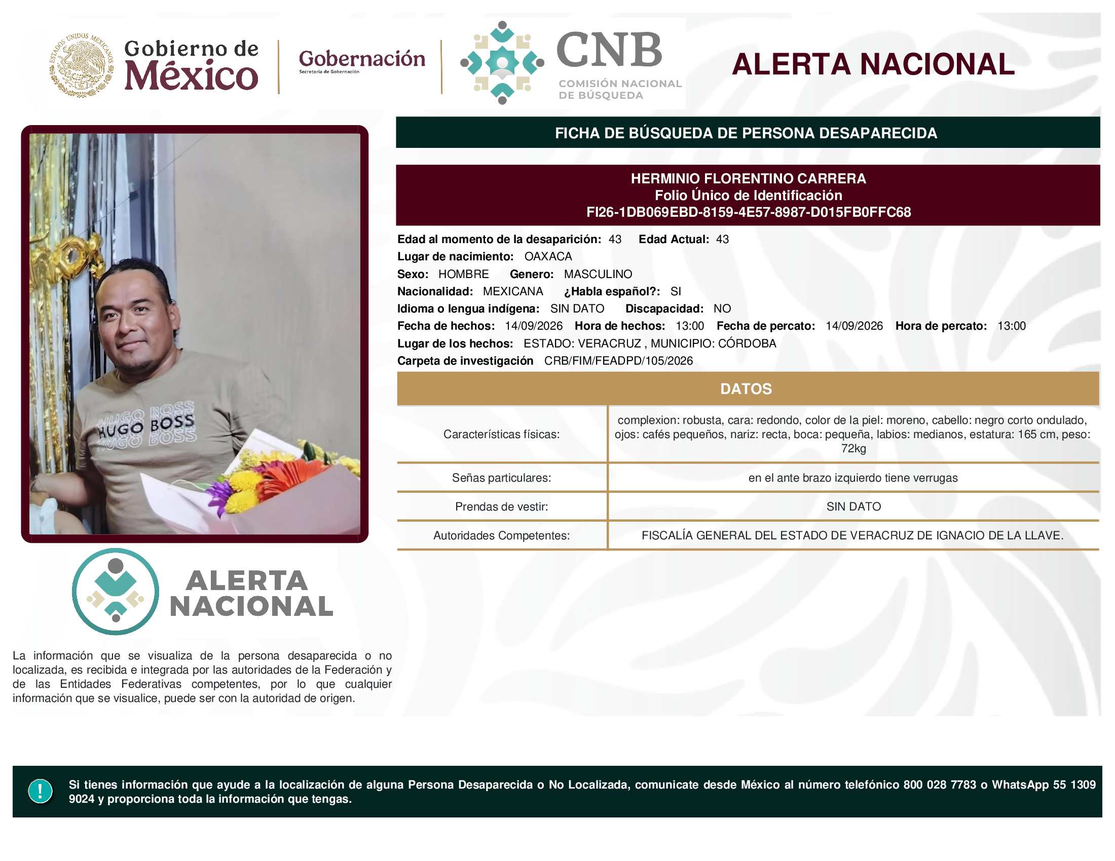 HERMINIO FLORENTINO CARRERA