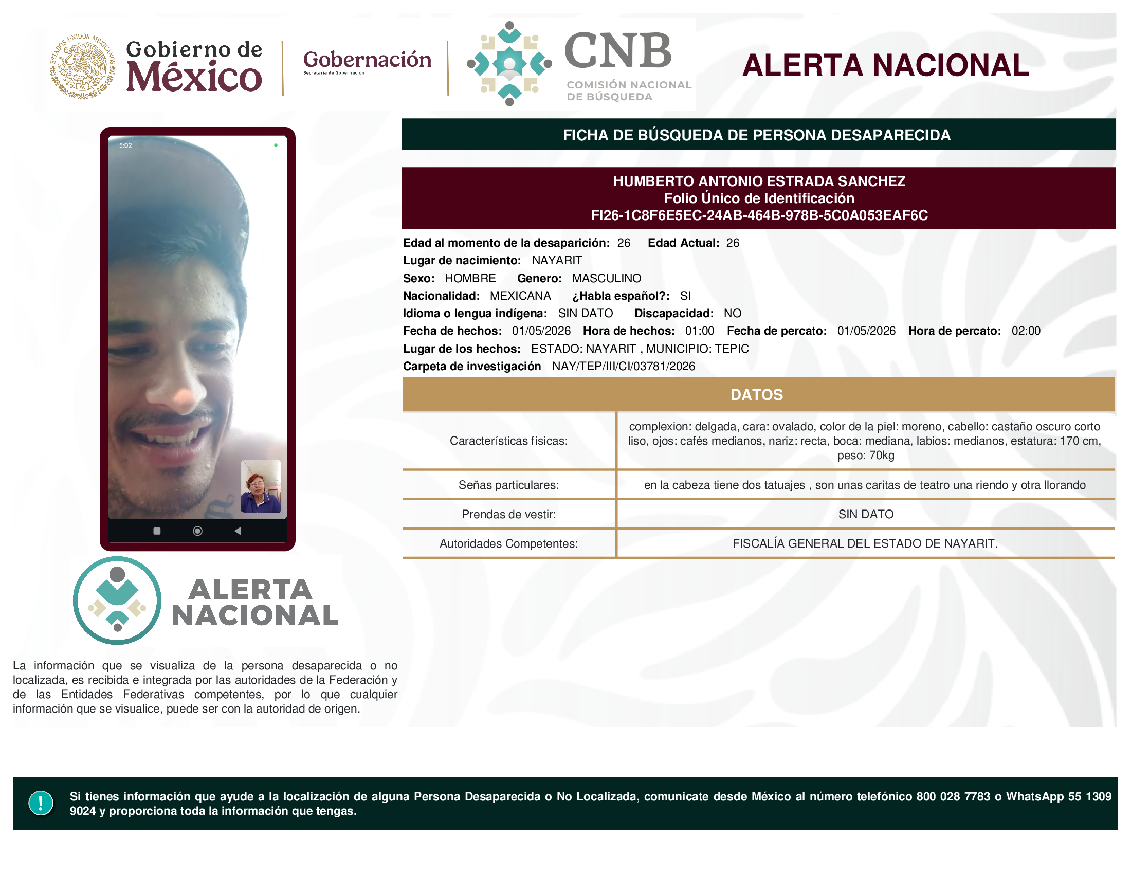 HUMBERTO ANTONIO ESTRADA SANCHEZ