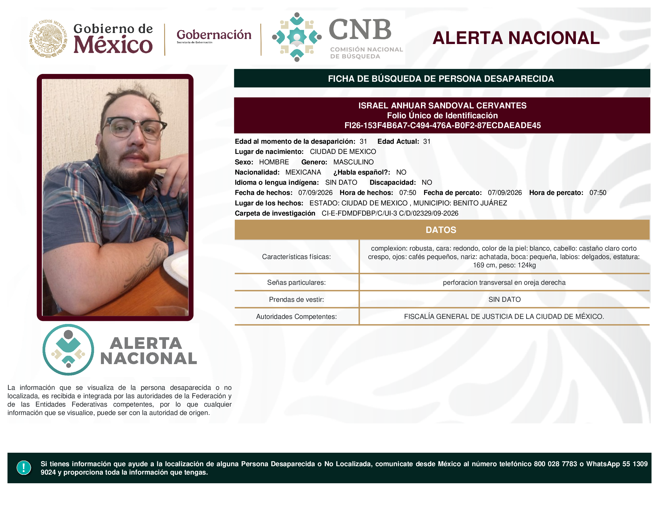 ISRAEL ANHUAR SANDOVAL CERVANTES