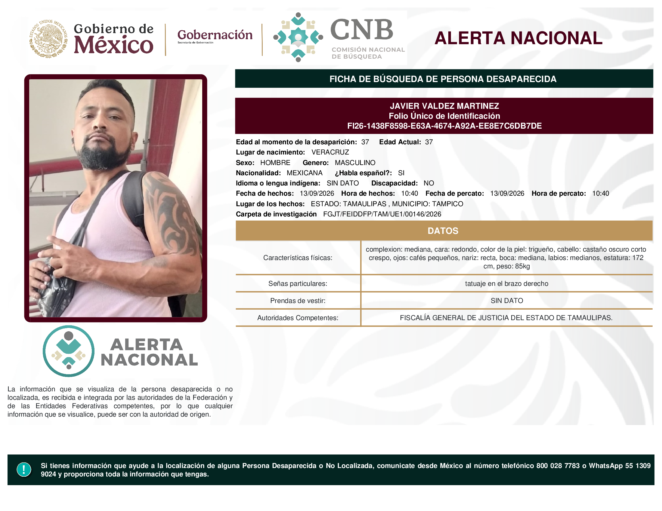 JAVIER VALDEZ MARTINEZ