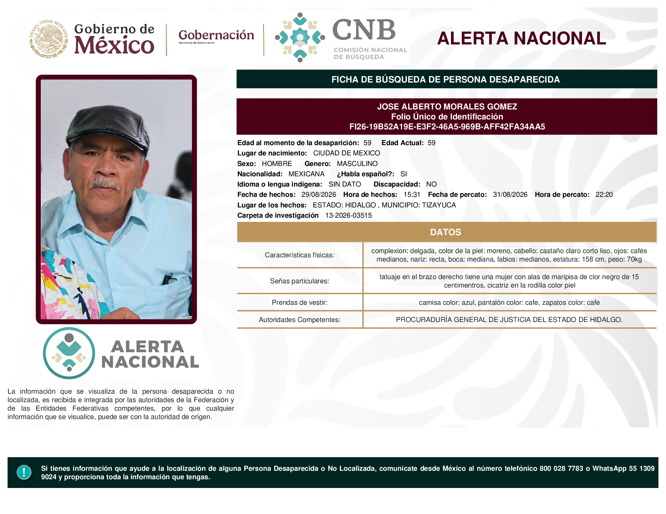JOSE ALBERTO MORALES GOMEZ