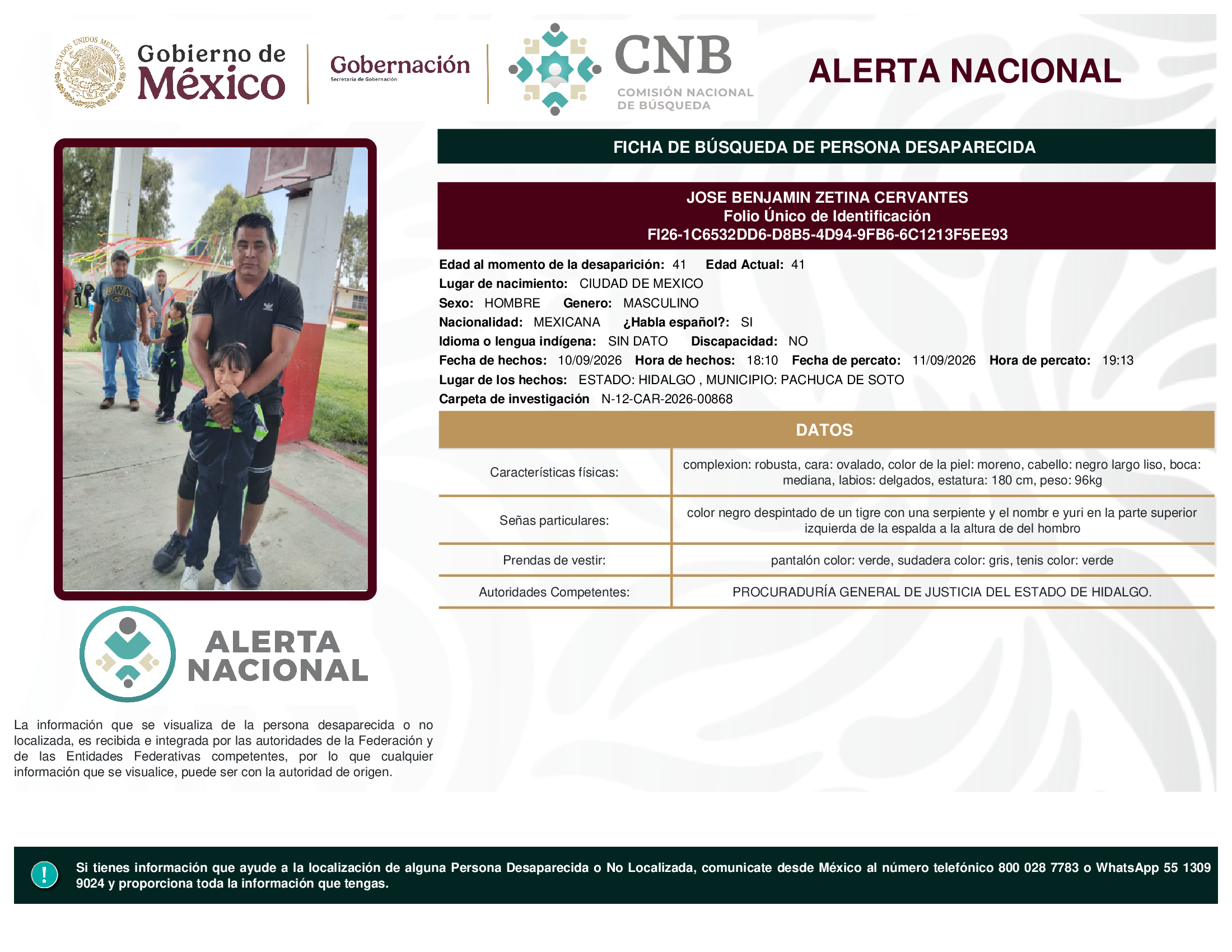 JOSE BENJAMIN ZETINA CERVANTES