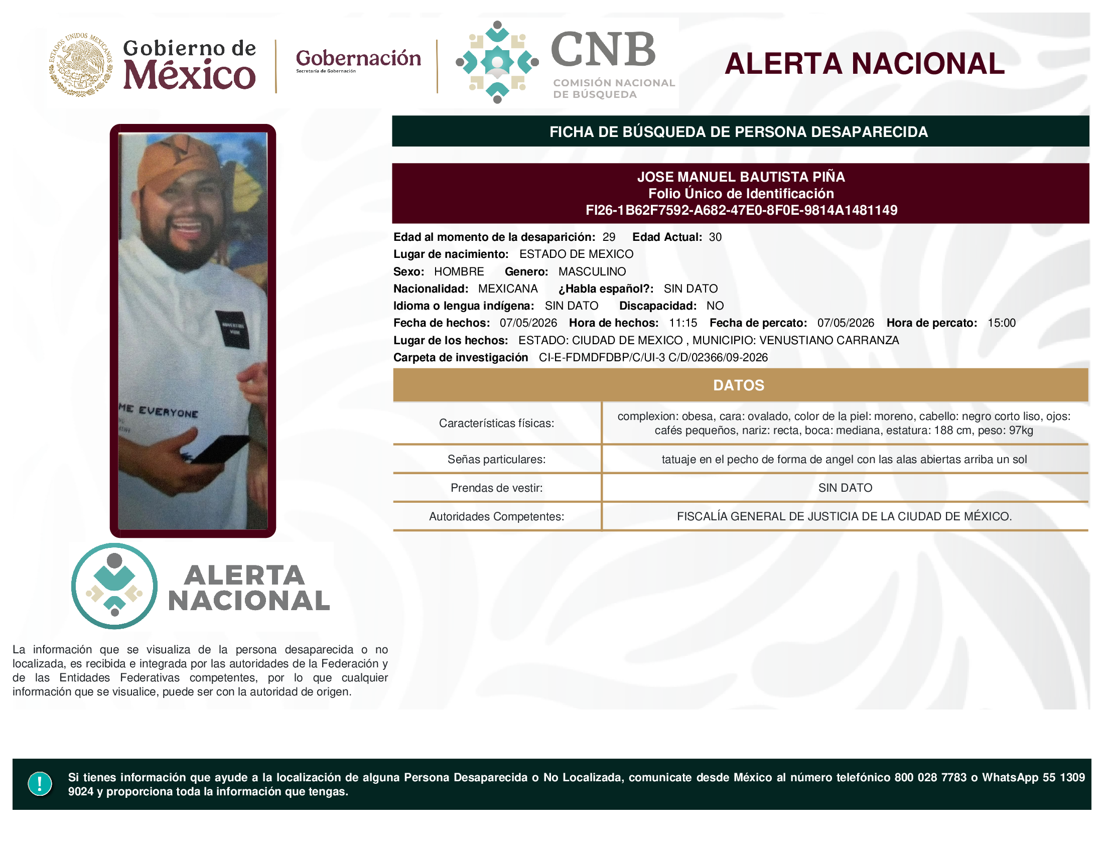 JOSE MANUEL BAUTISTA PIÑA
