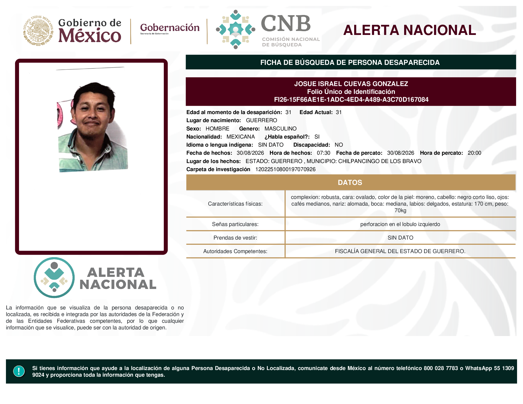 JOSUE ISRAEL CUEVAS GONZALEZ