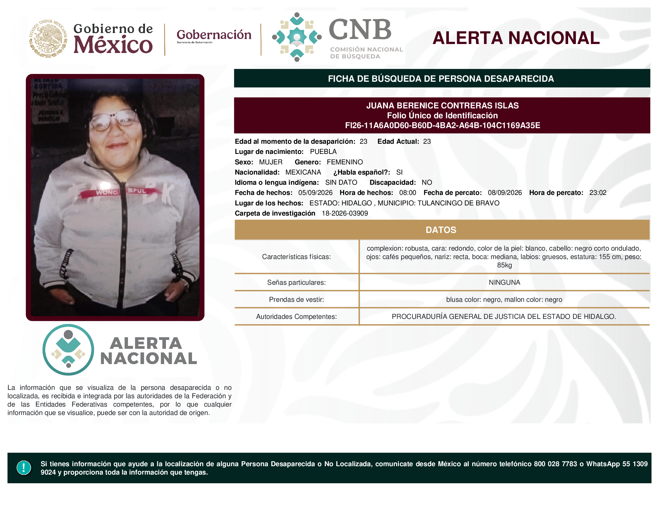 JUANA BERENICE CONTRERAS ISLAS