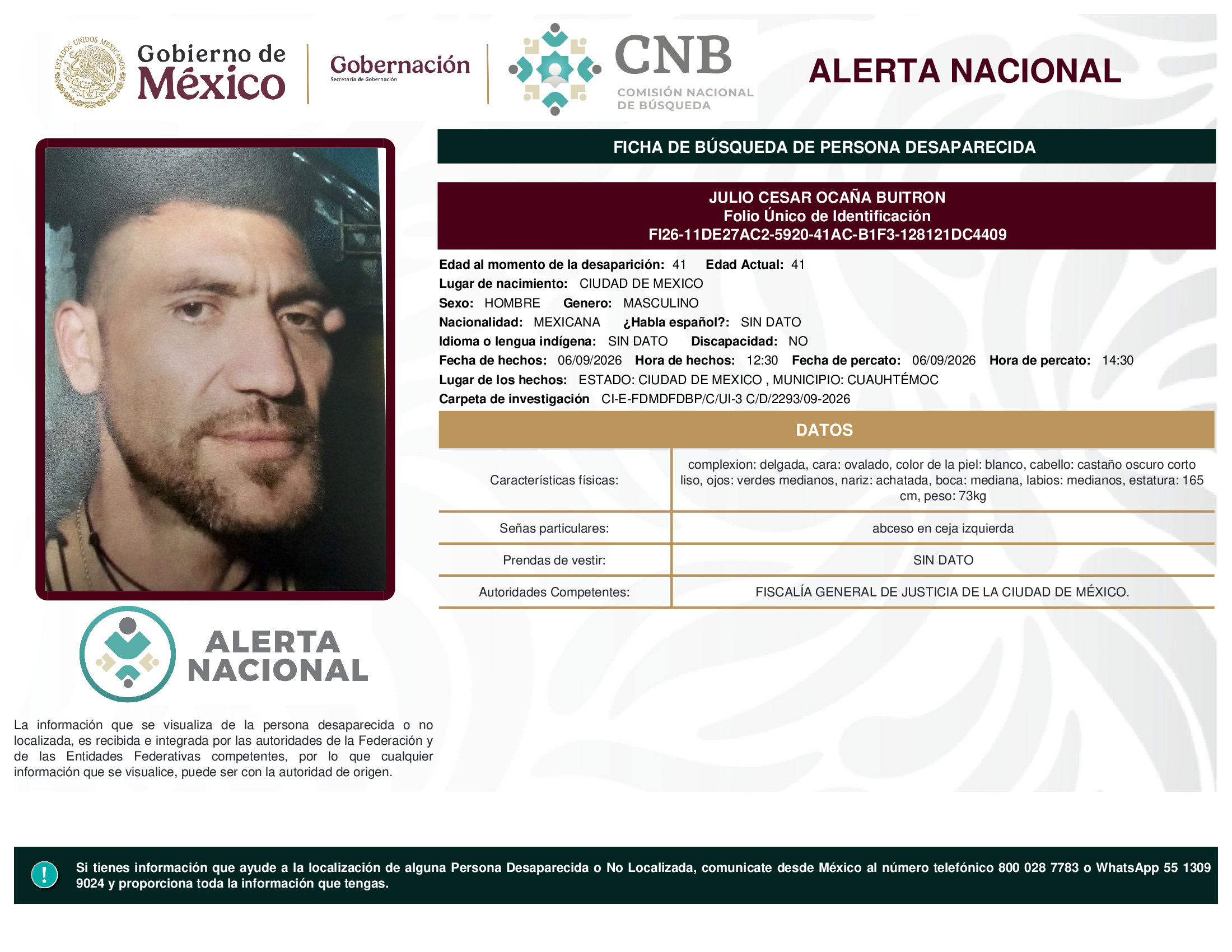 JULIO CESAR OCAÑA BUITRON