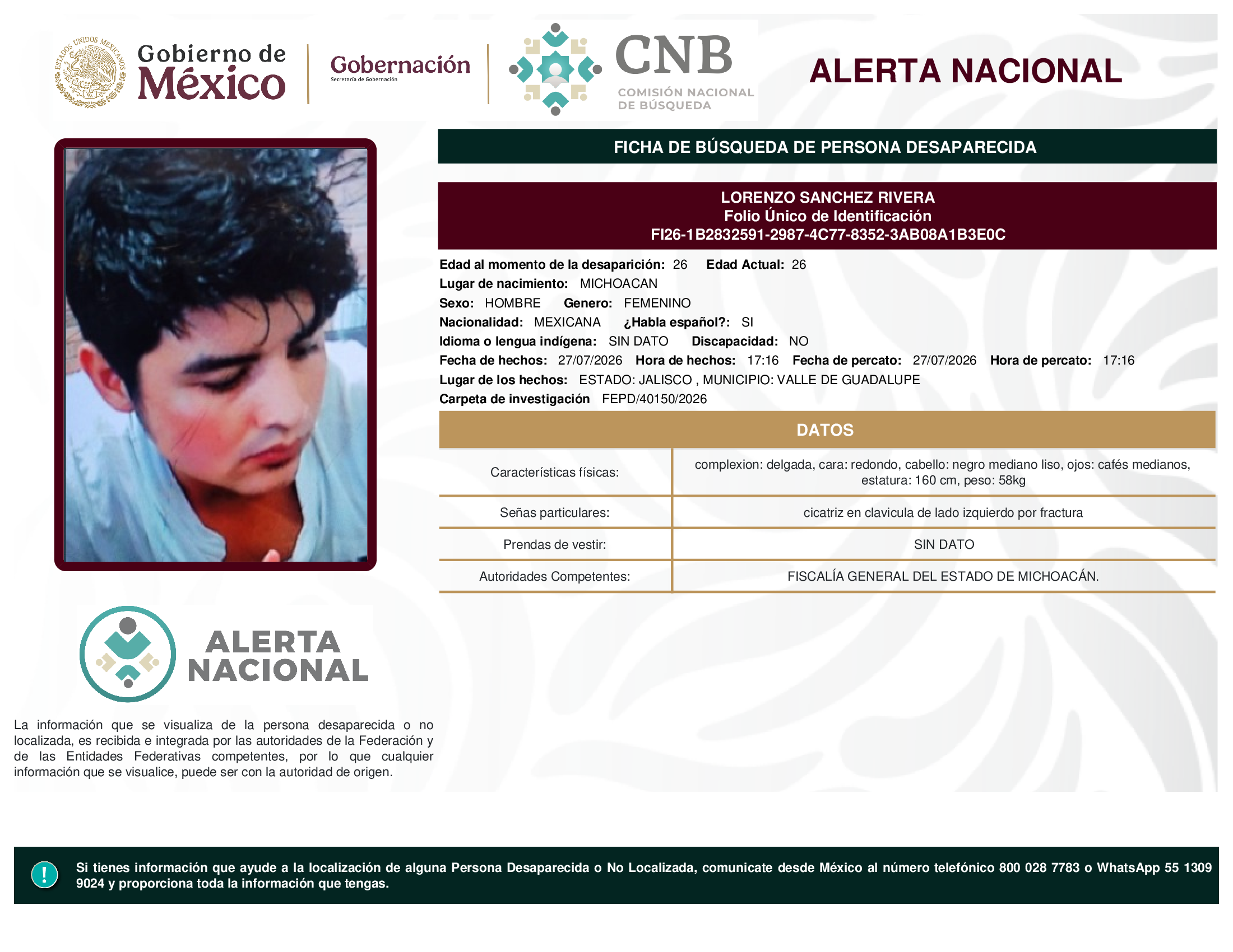 LORENZO SANCHEZ RIVERA