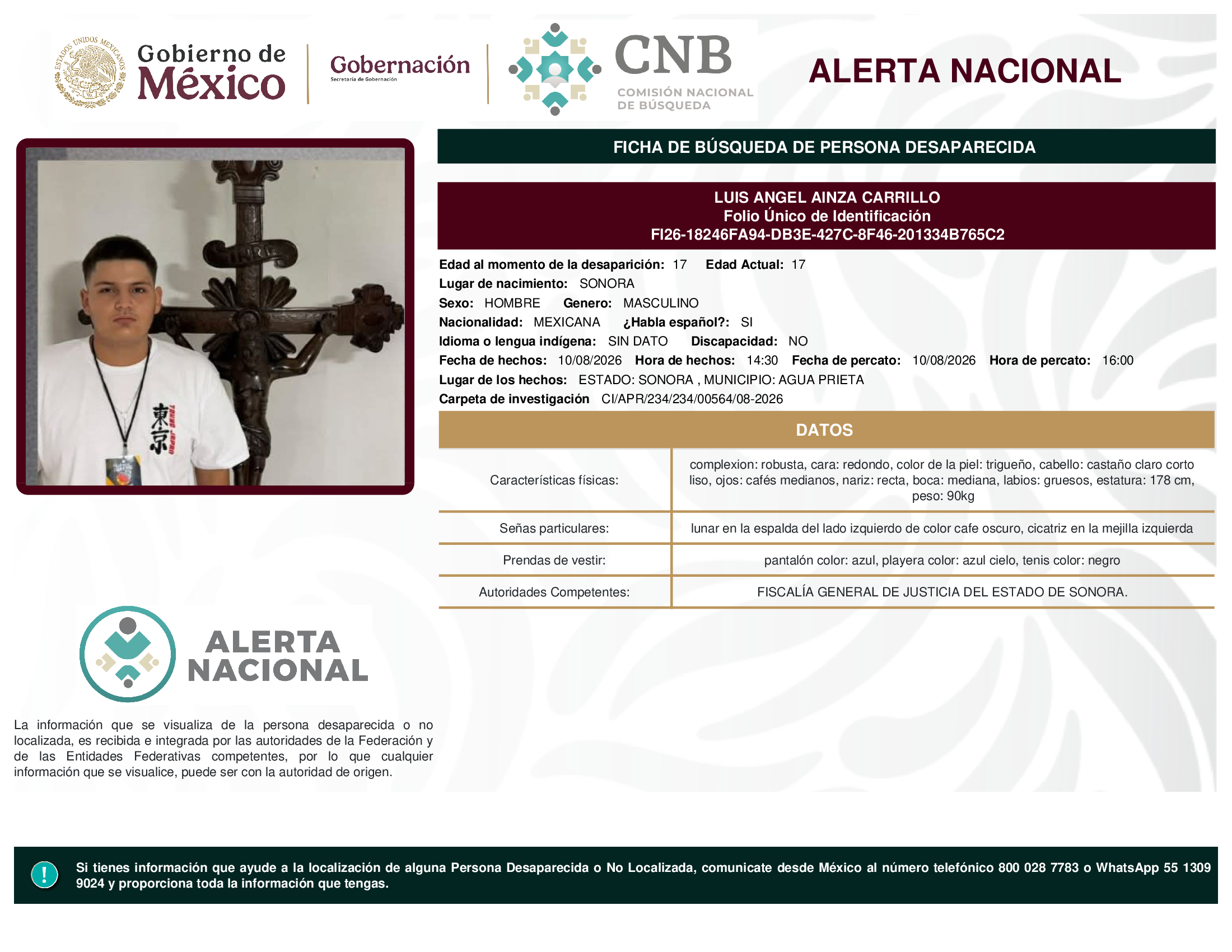 LUIS ANGEL AINZA CARRILLO