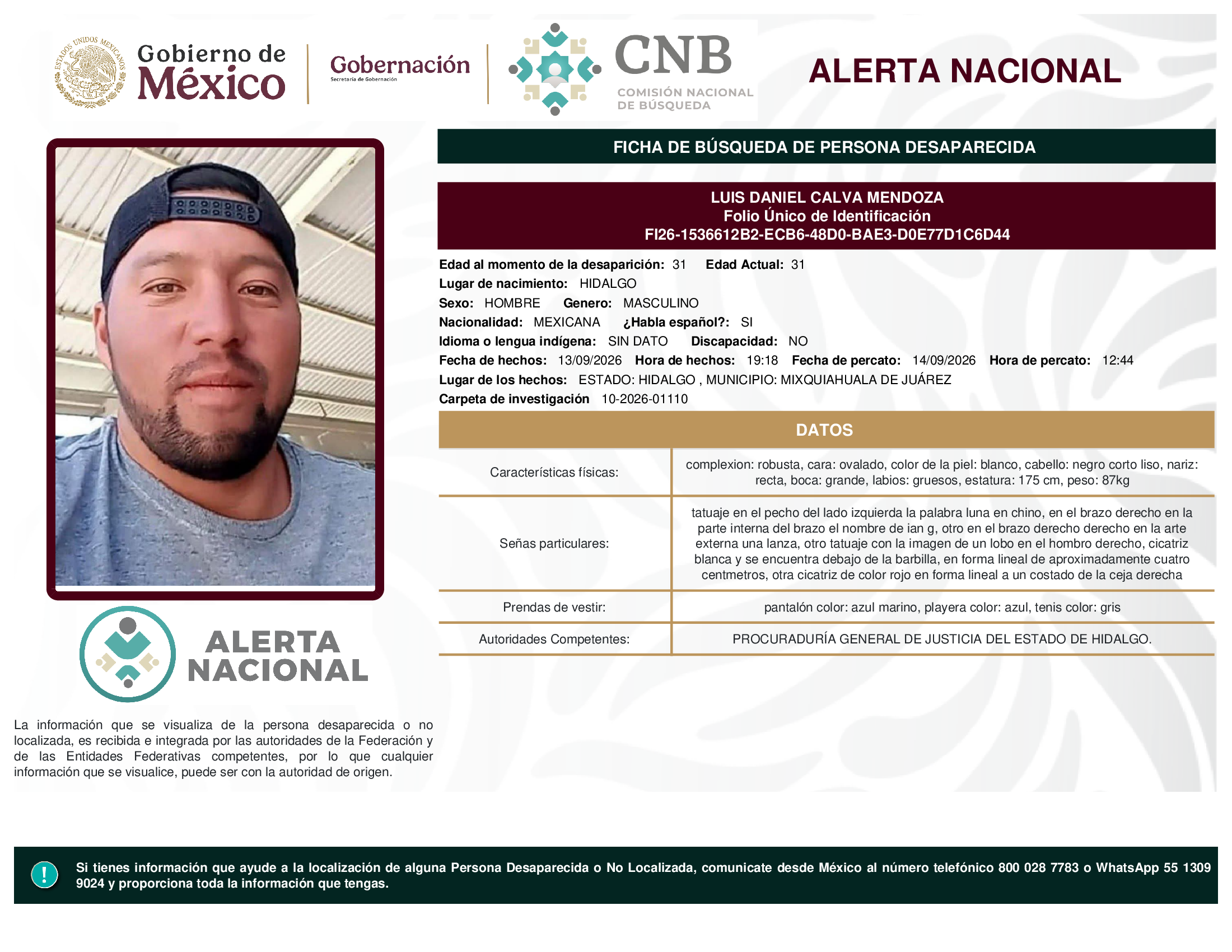 LUIS DANIEL CALVA MENDOZA