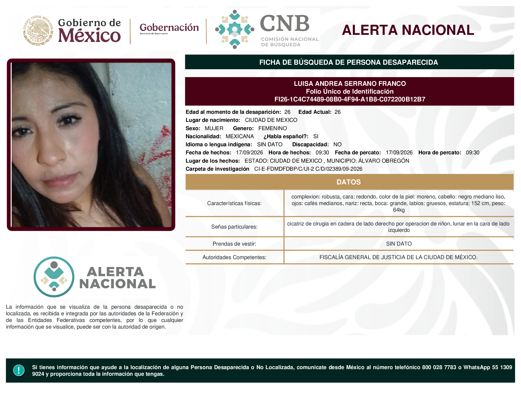 LUISA ANDREA SERRANO FRANCO