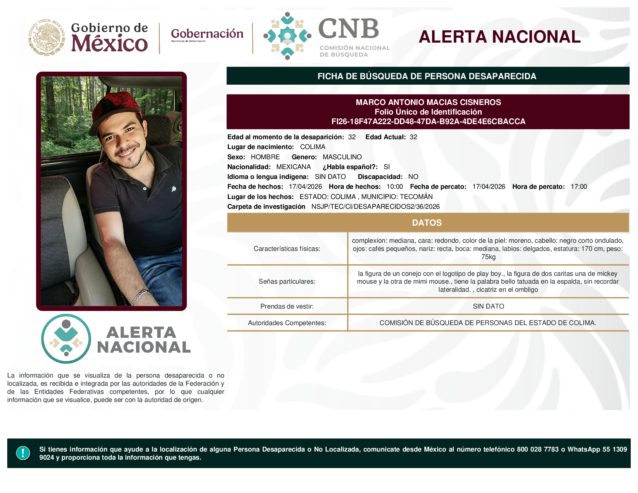 MARCO ANTONIO MACIAS CISNEROS