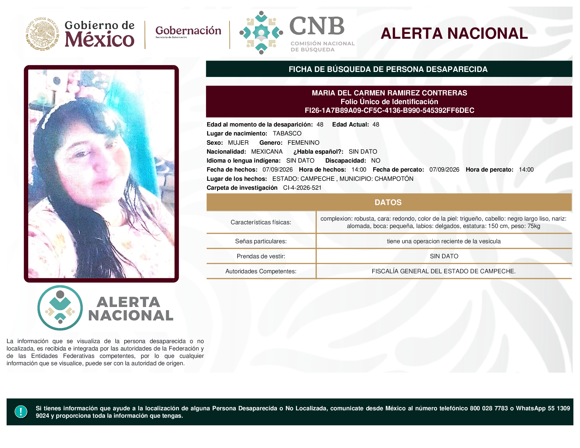 MARIA DEL CARMEN RAMIREZ CONTRERAS
