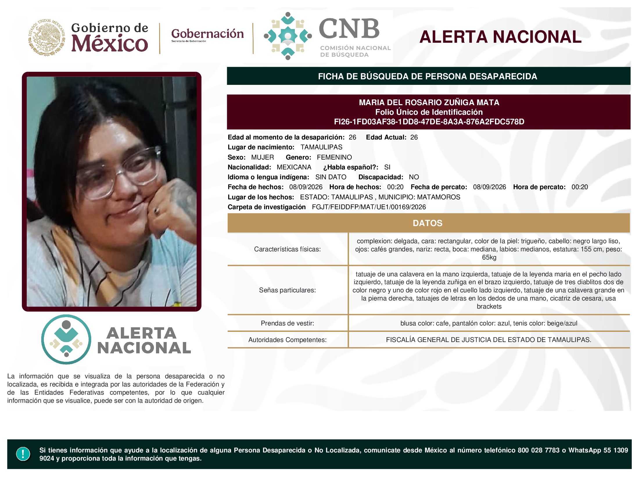 MARIA DEL ROSARIO ZUÑIGA MATA