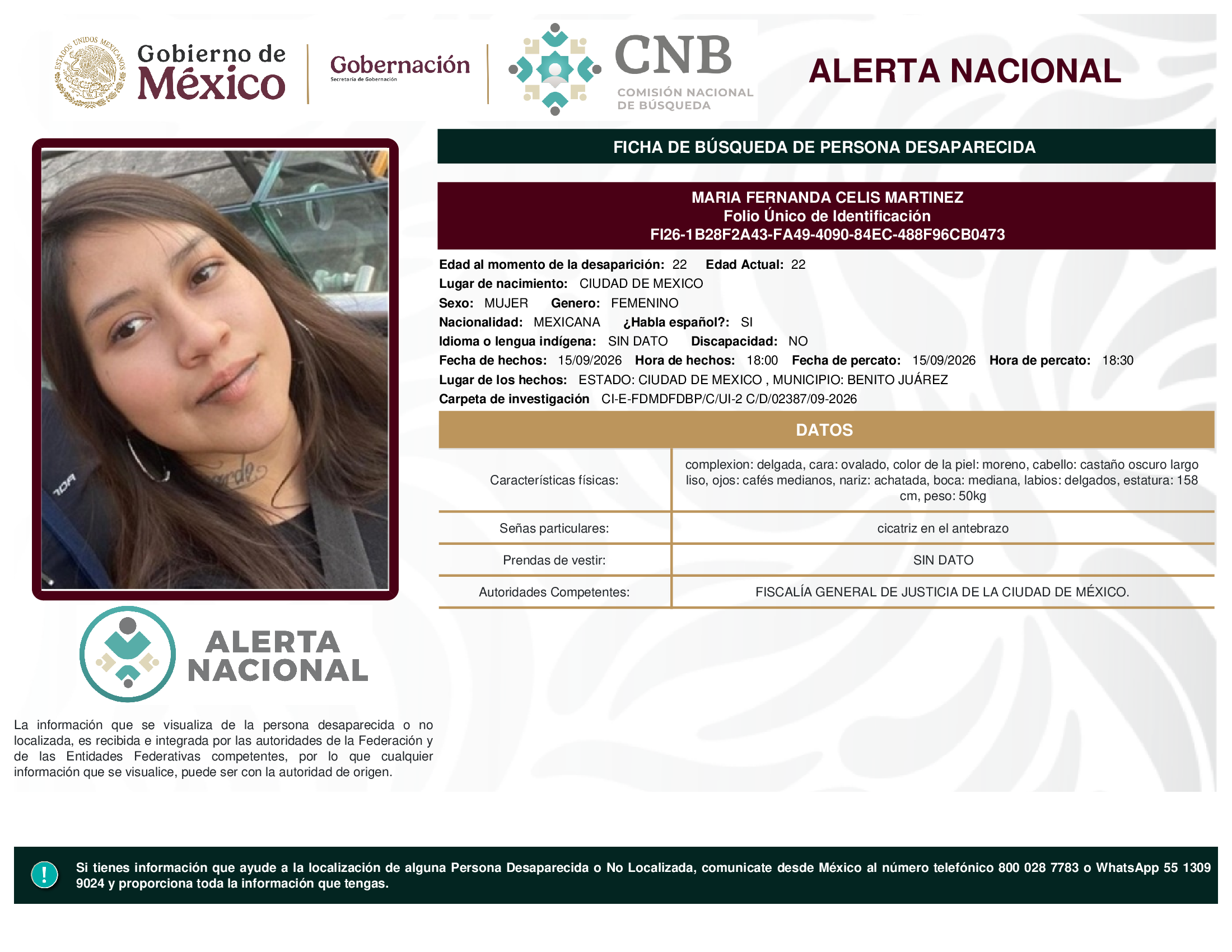 MARIA FERNANDA CELIS MARTINEZ