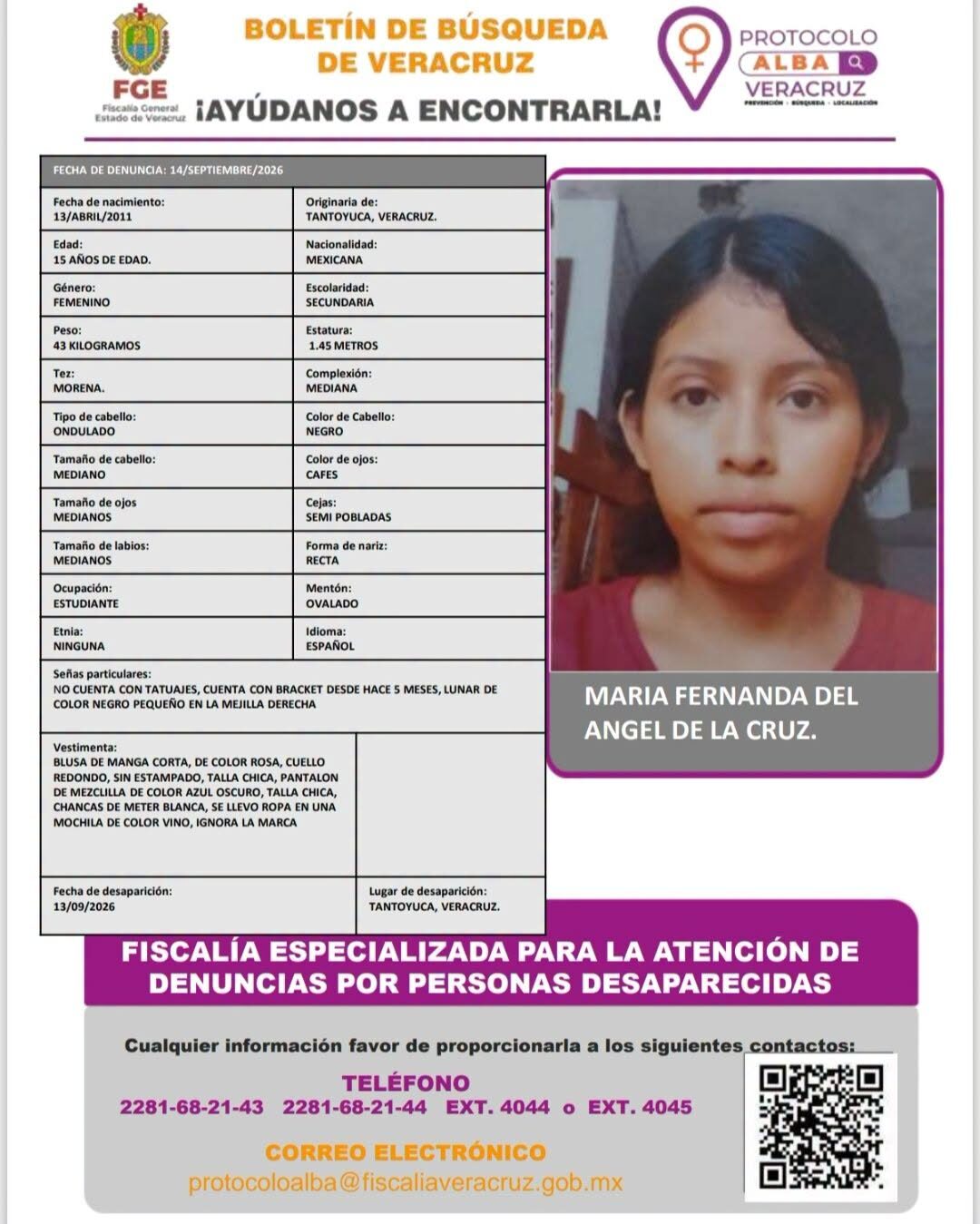 MARIA FERNANDA DEL ANGEL DE LA CRUZ