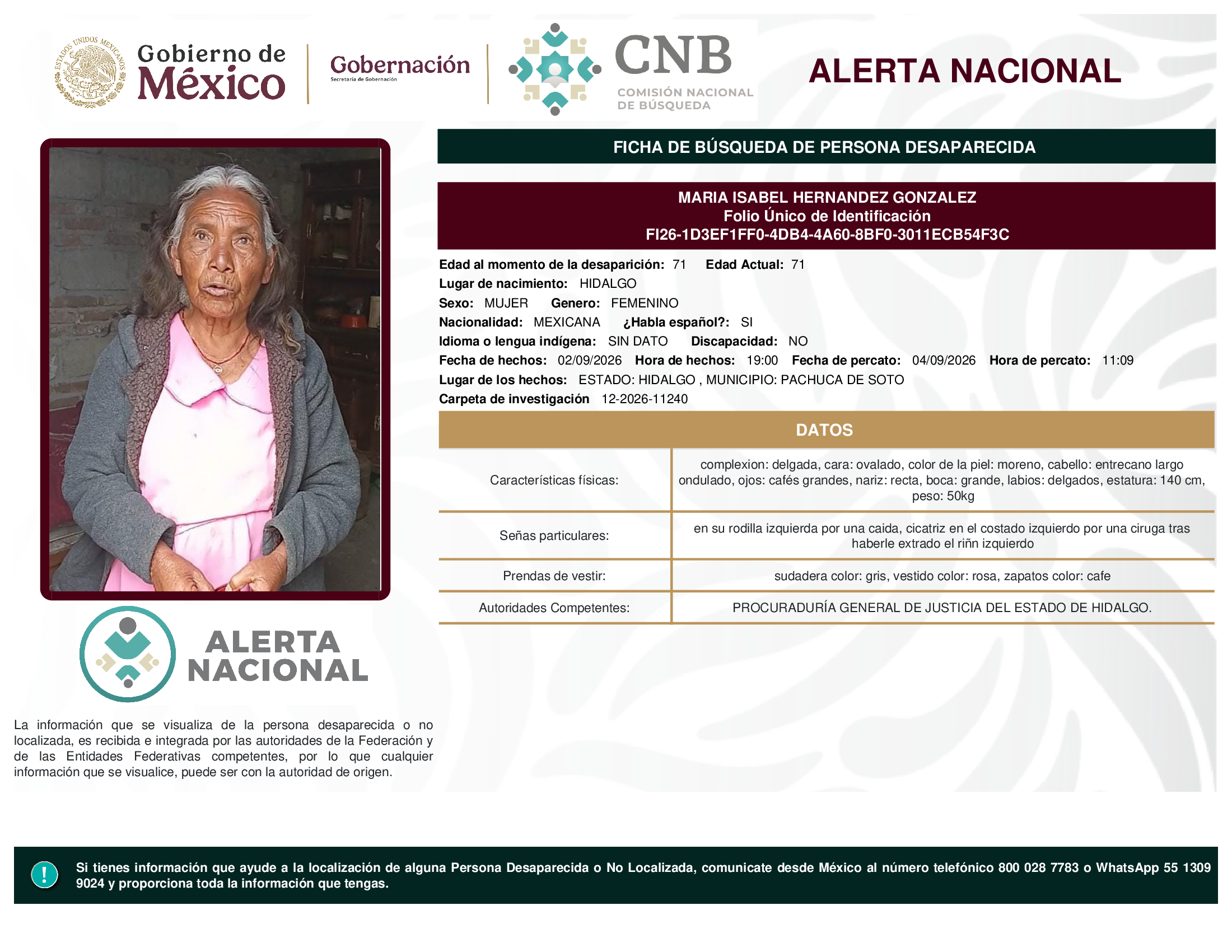 MARIA ISABEL HERNANDEZ GONZALEZ