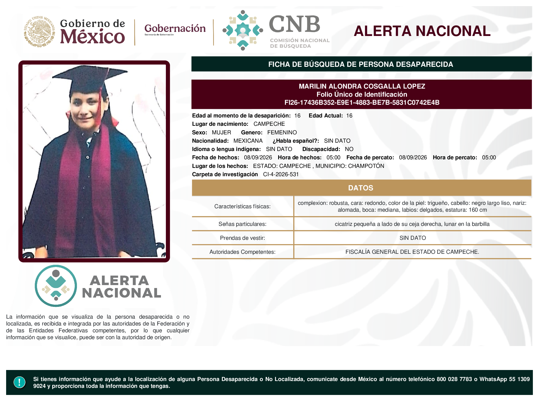 MARILIN ALONDRA COSGALLA LOPEZ