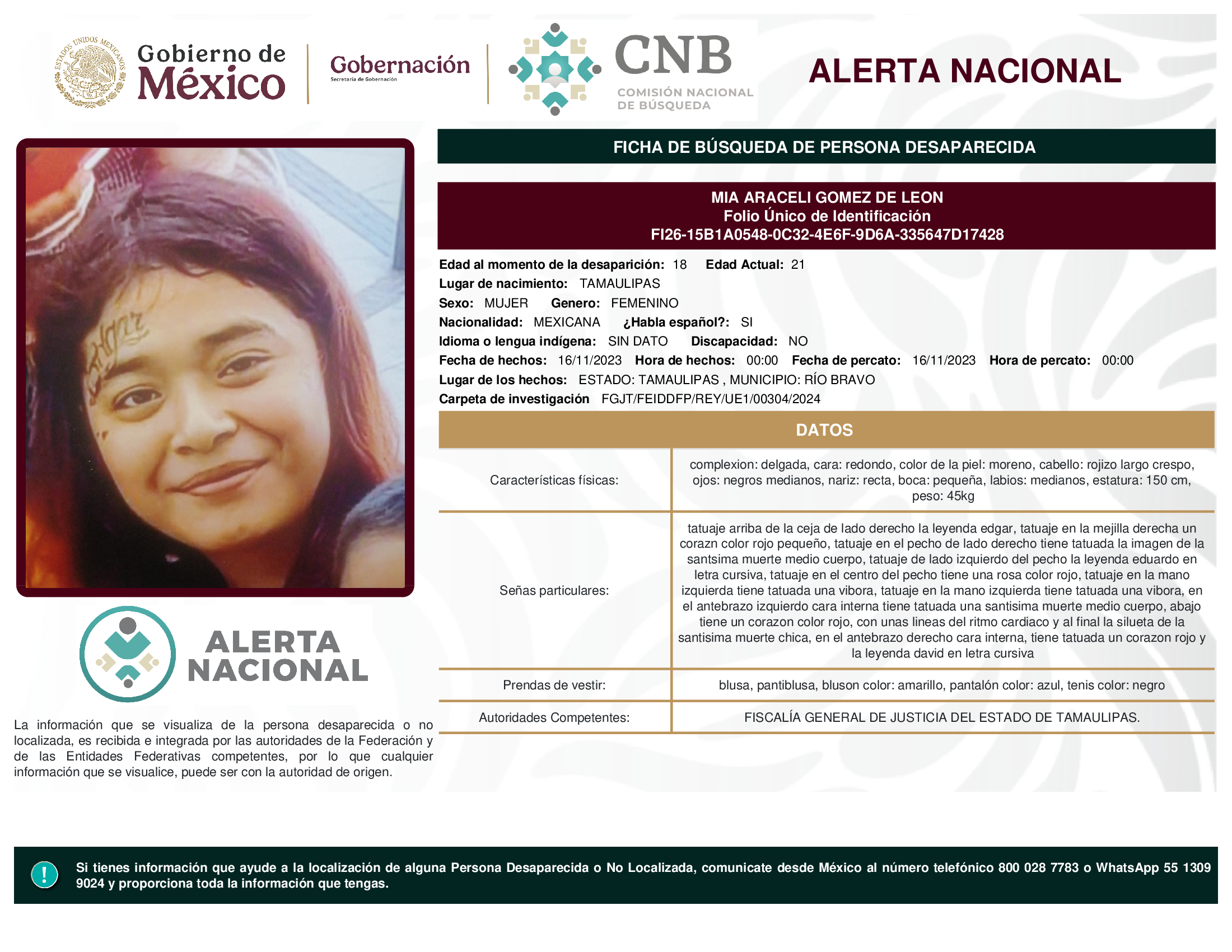 MIA ARACELI GOMEZ DE LEON