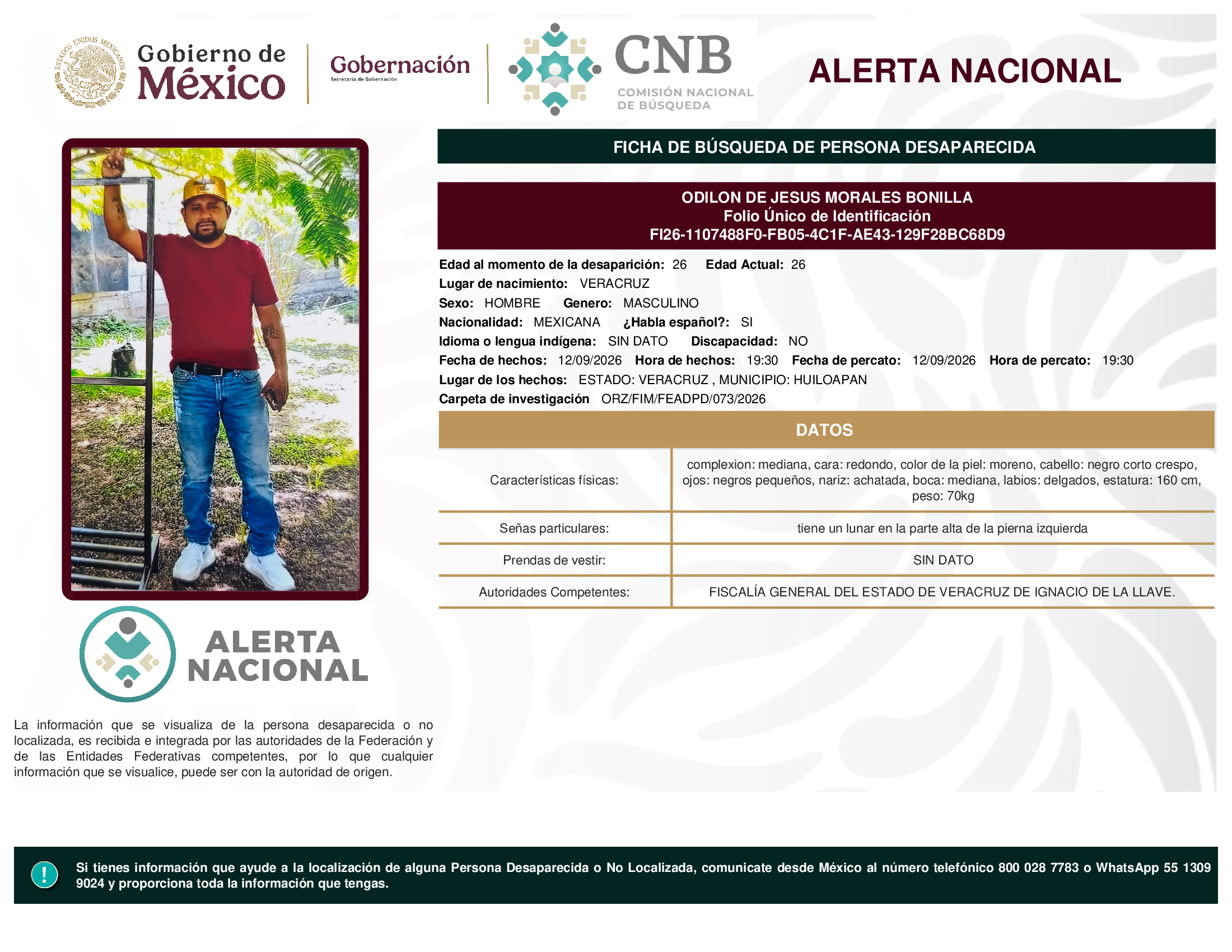 ODILON DE JESUS MORALES BONILLA