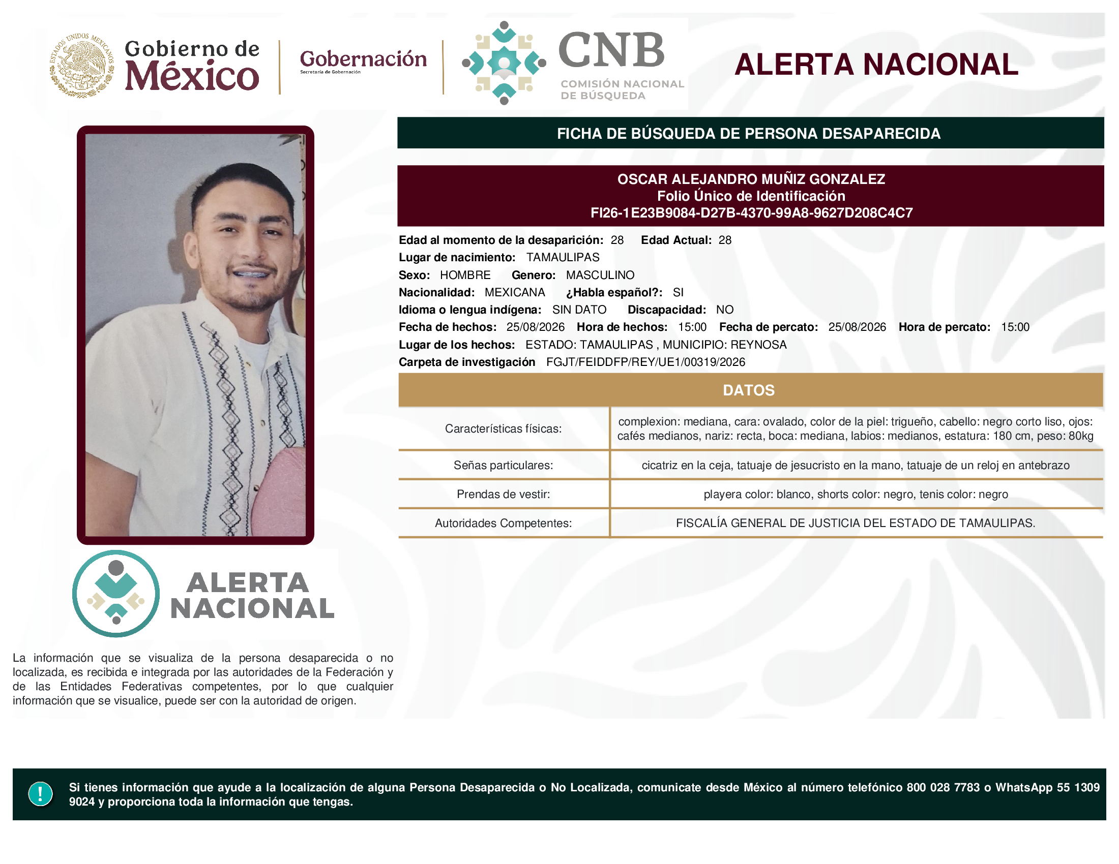 OSCAR ALEJANDRO MUÑIZ GONZALEZ