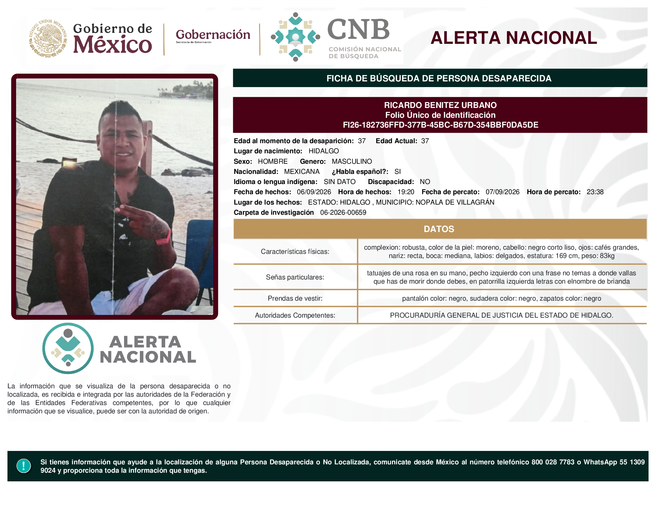 RICARDO BENITEZ URBANO