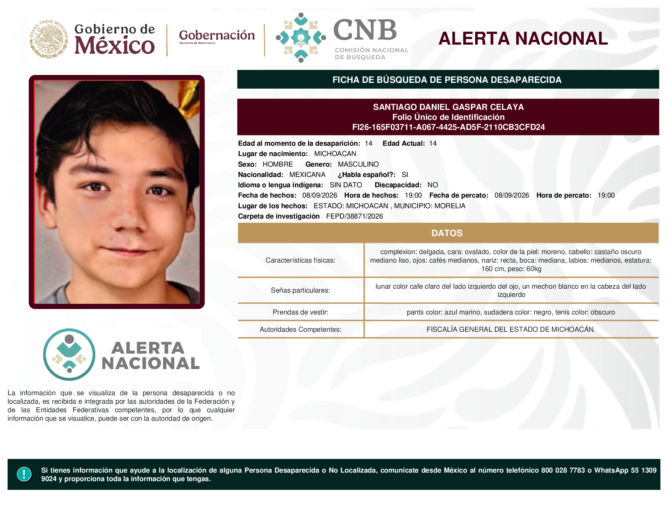 SANTIAGO DANIEL GASPAR CELAYA