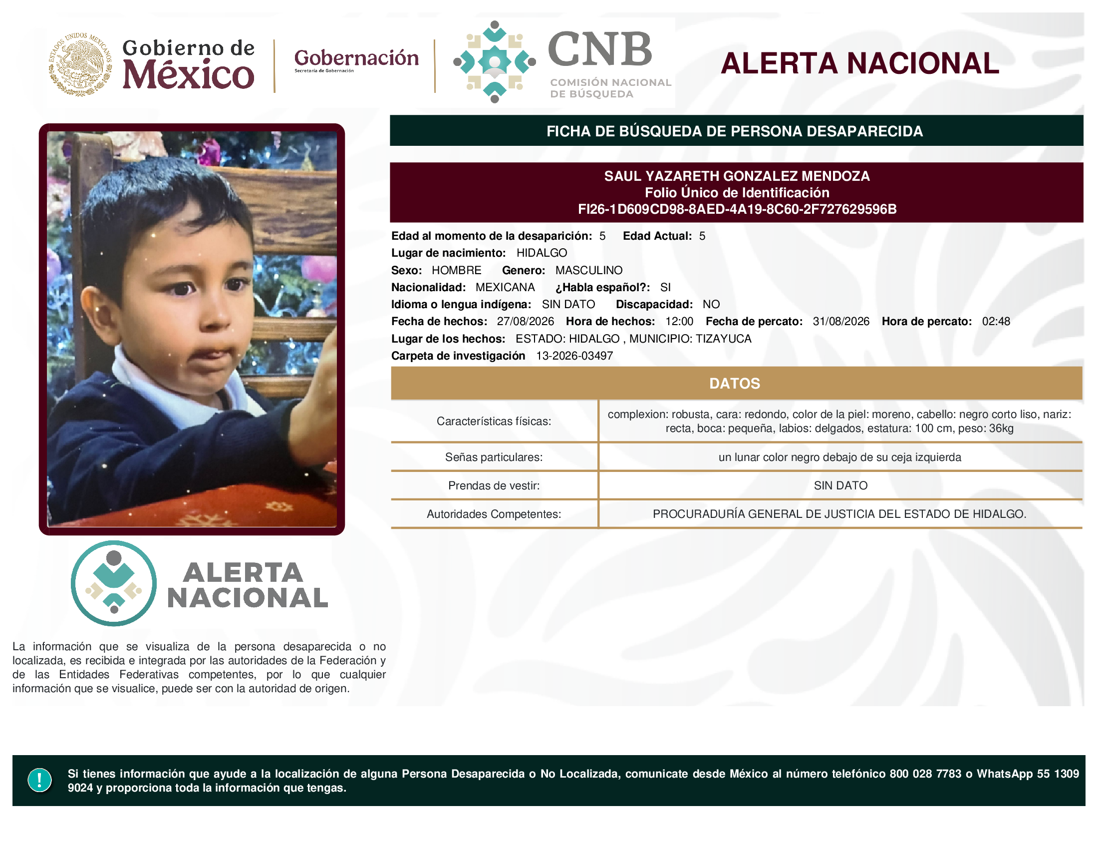 SAUL YAZARETH GONZALEZ MENDOZA